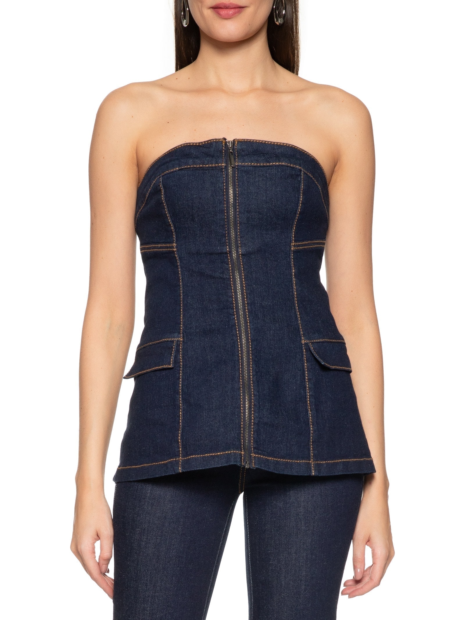 Blusa Feminina Jeans Azul  Colcci Jeans