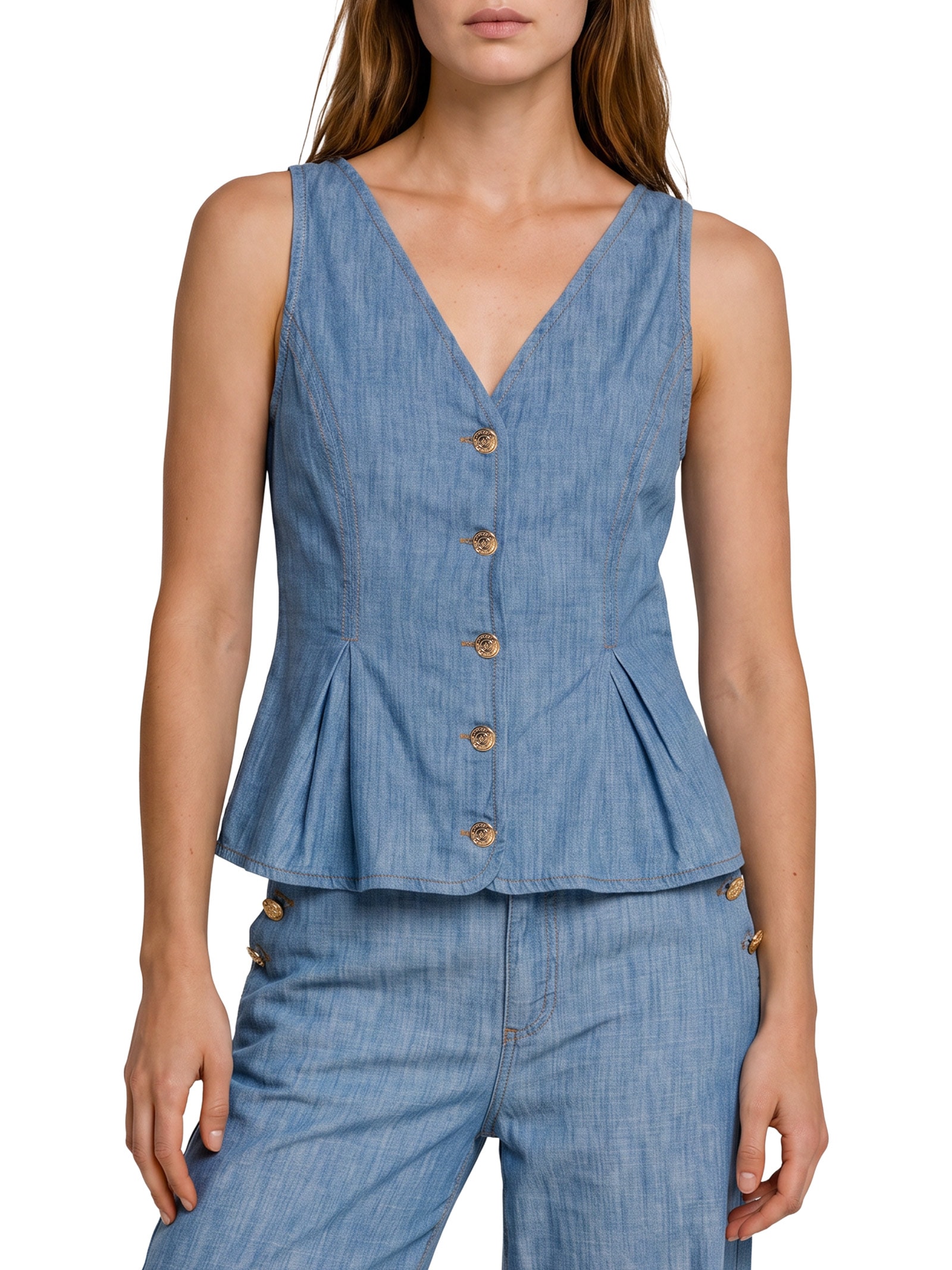 Blusa Feminina Jeans Azul Colcci
