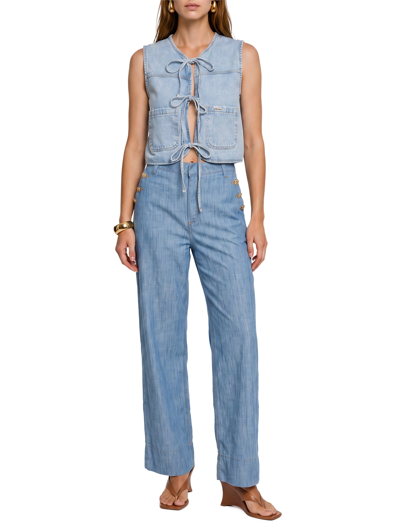 Blusa Feminina Jeans Azul Colcci