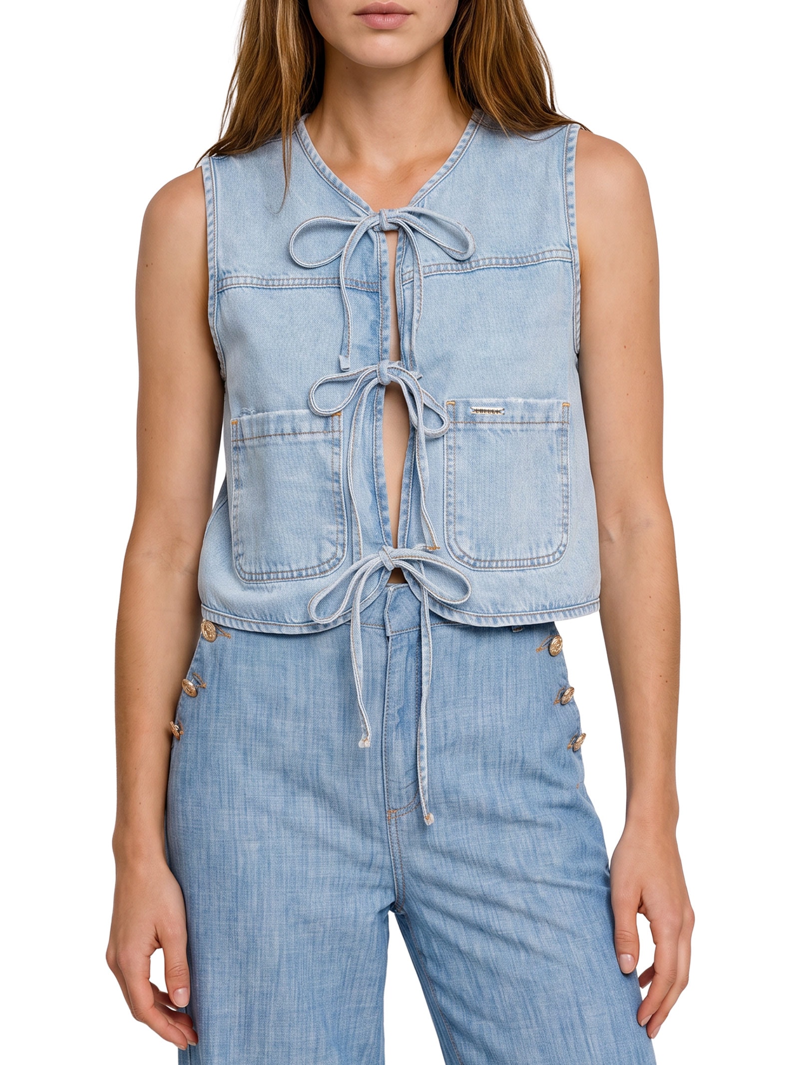 Blusa Feminina Jeans Azul Colcci