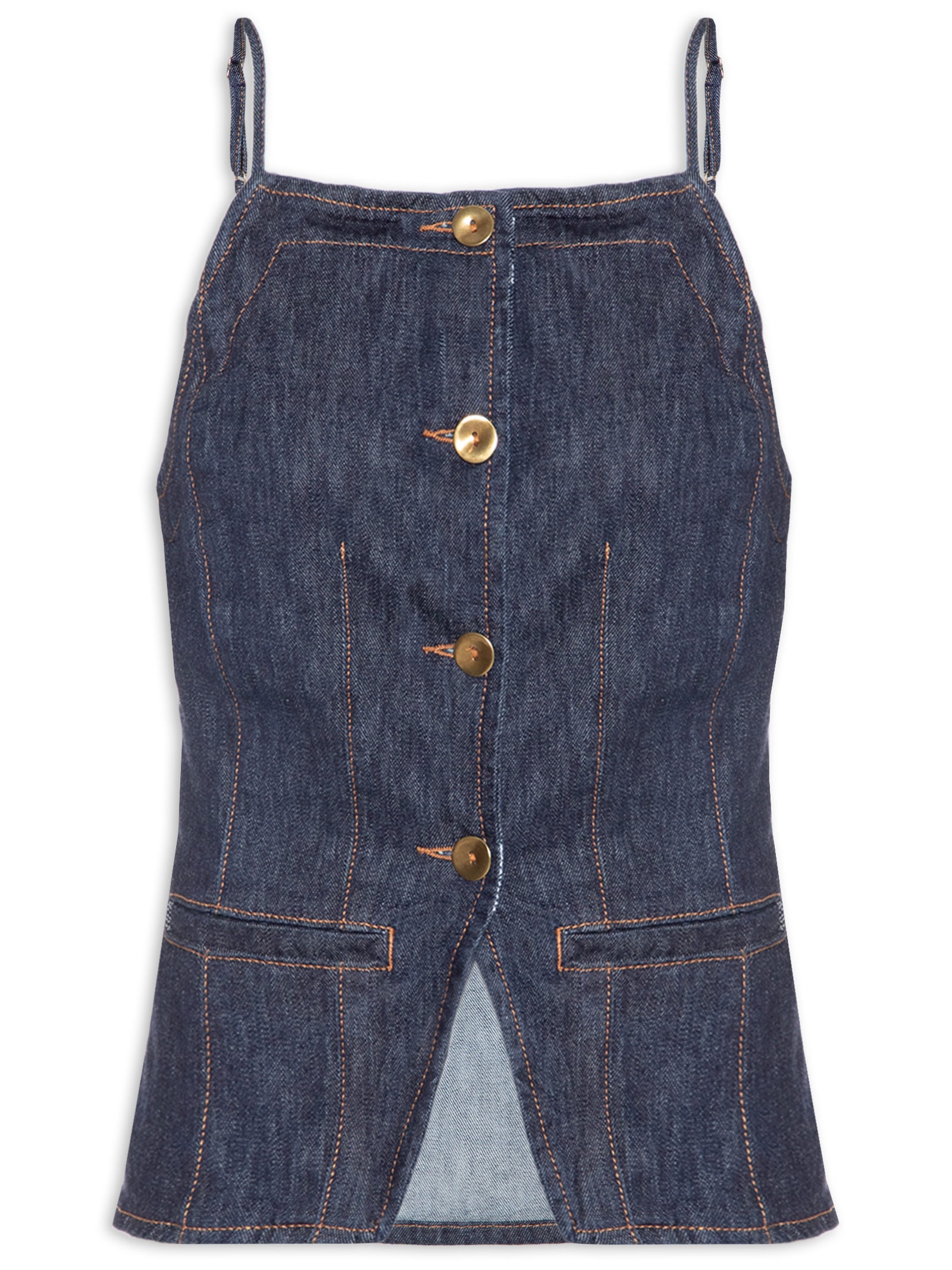 Blusa Feminina Jeans Com Alça Azul Lança Perfume