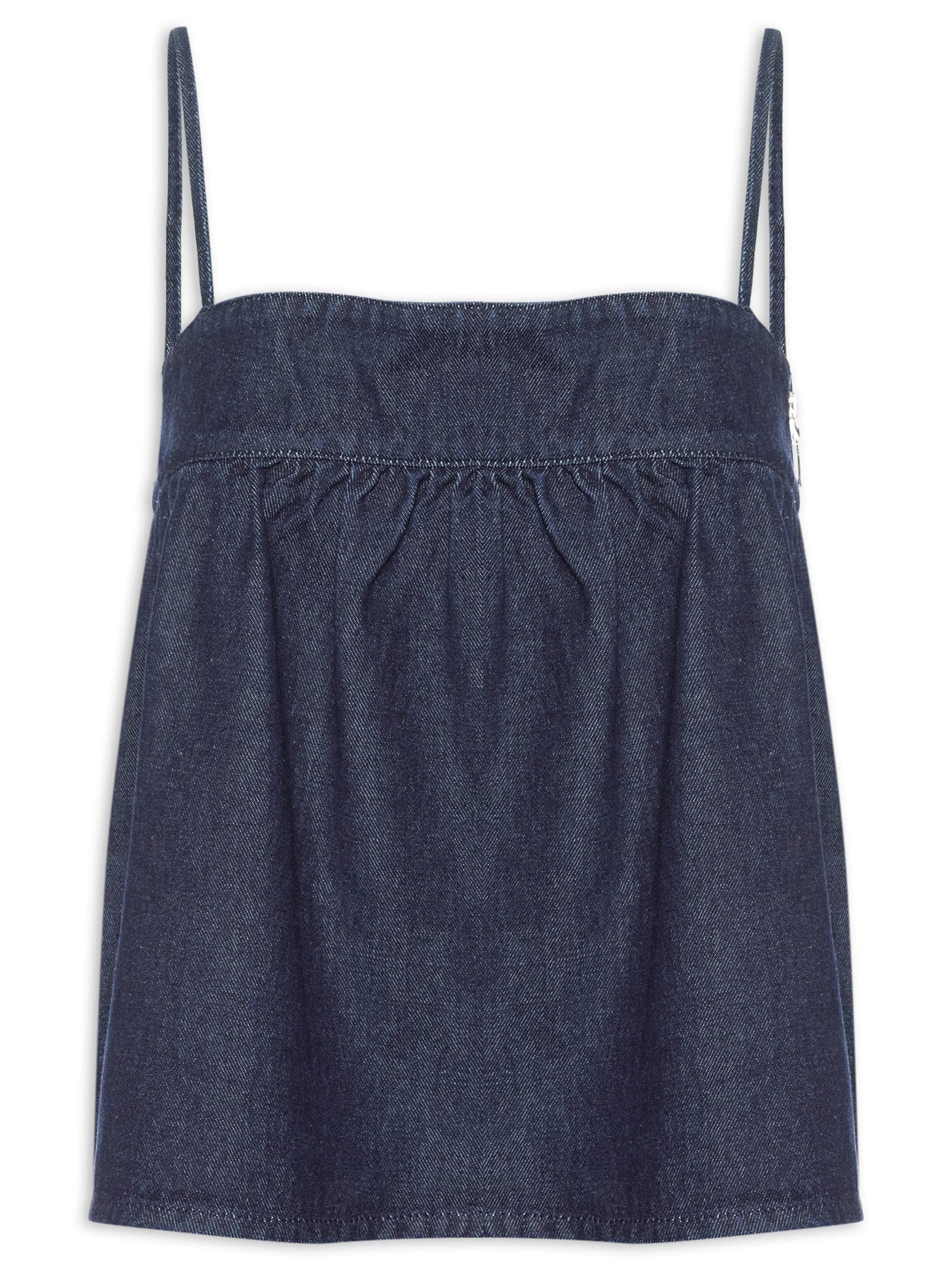 Blusa Feminina Jeans Com Alças Azul My Favorite