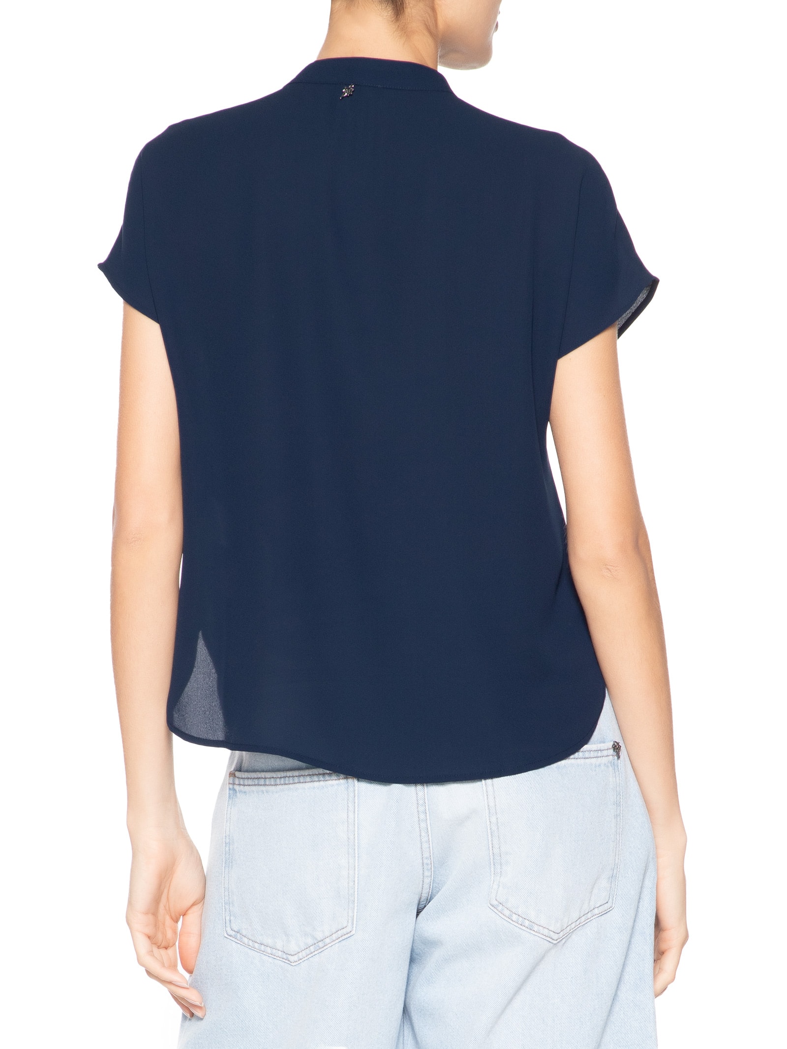 Blusa Feminina Jessy Botões Azul Le Lis