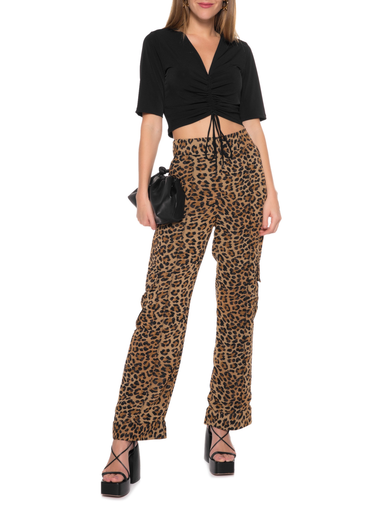 Blusa Feminina Julieta Preto Morena Rosa