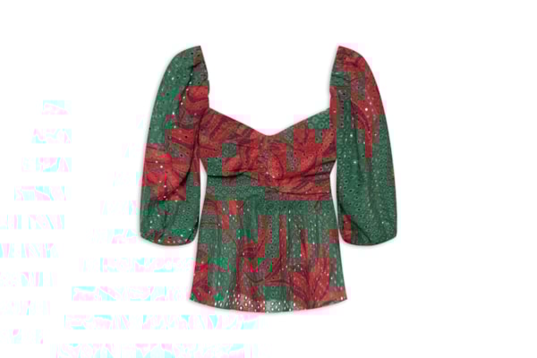 Blusa Feminina Laise Estampa Botânico - Verde
