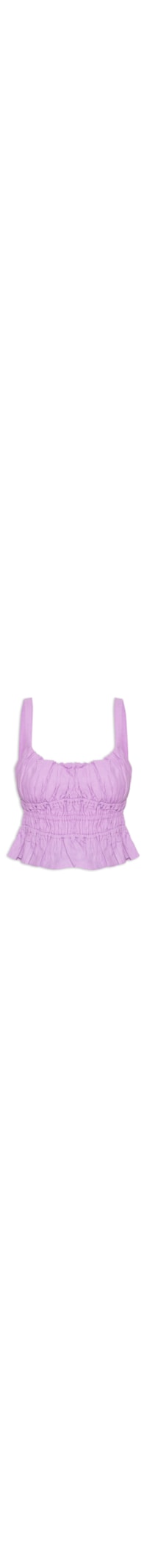 Blusa Feminina Lastex Babado - Roxo