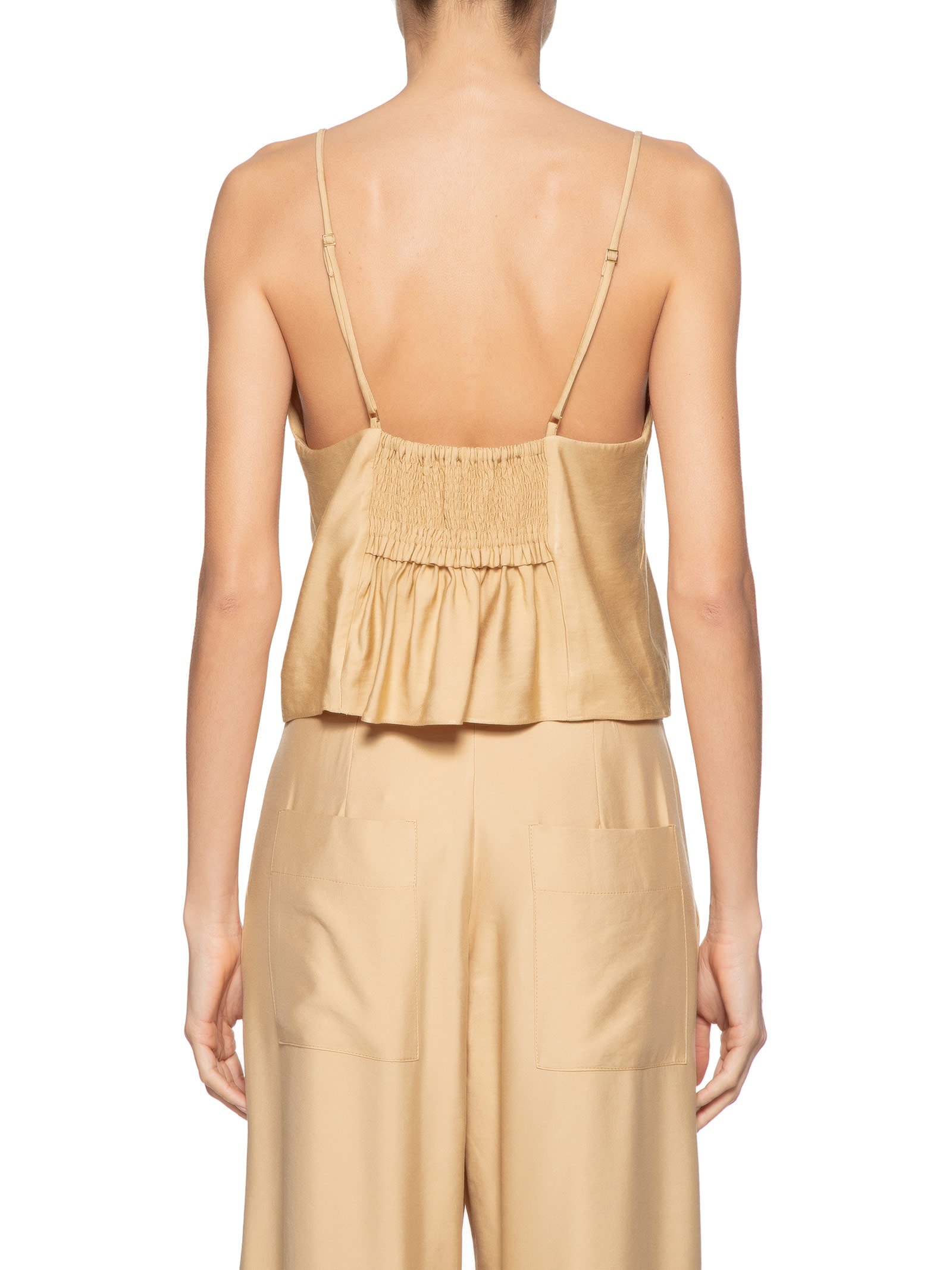 Blusa Feminina Lastex Costas Bege Dress To