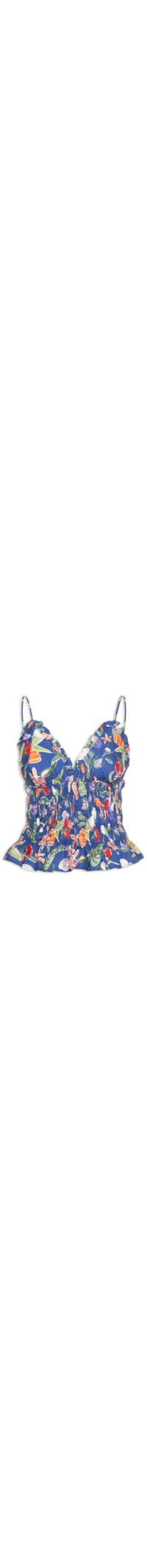 Blusa Feminina Lastex Legumes - Azul