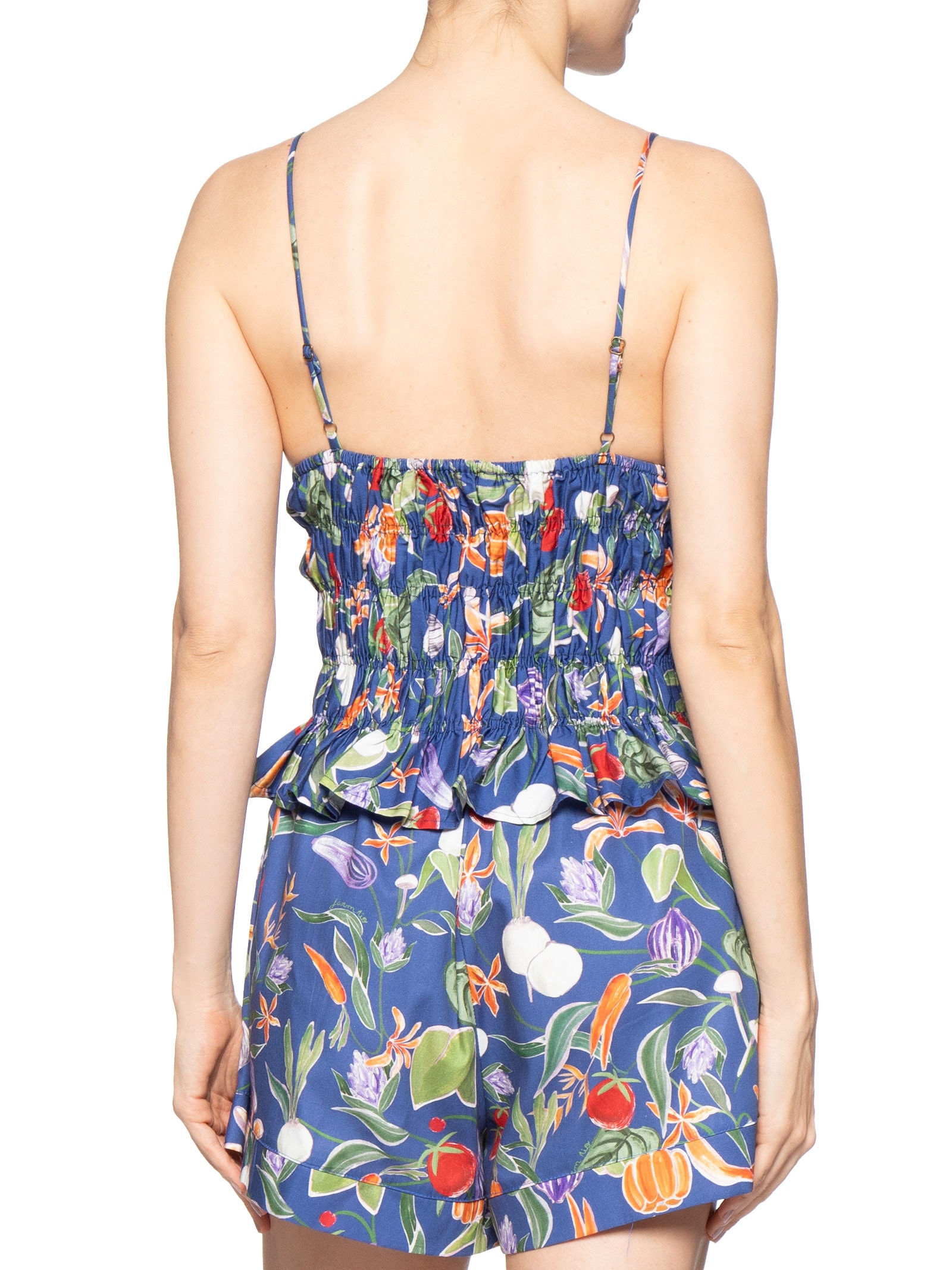 Blusa Feminina Lastex Legumes Azul Farm