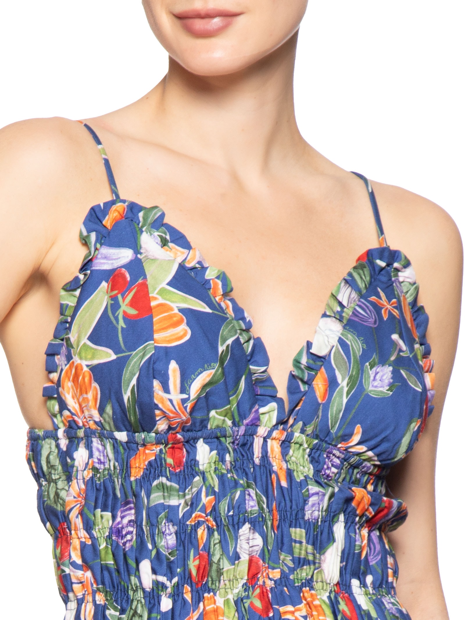 Blusa Feminina Lastex Legumes Azul Farm