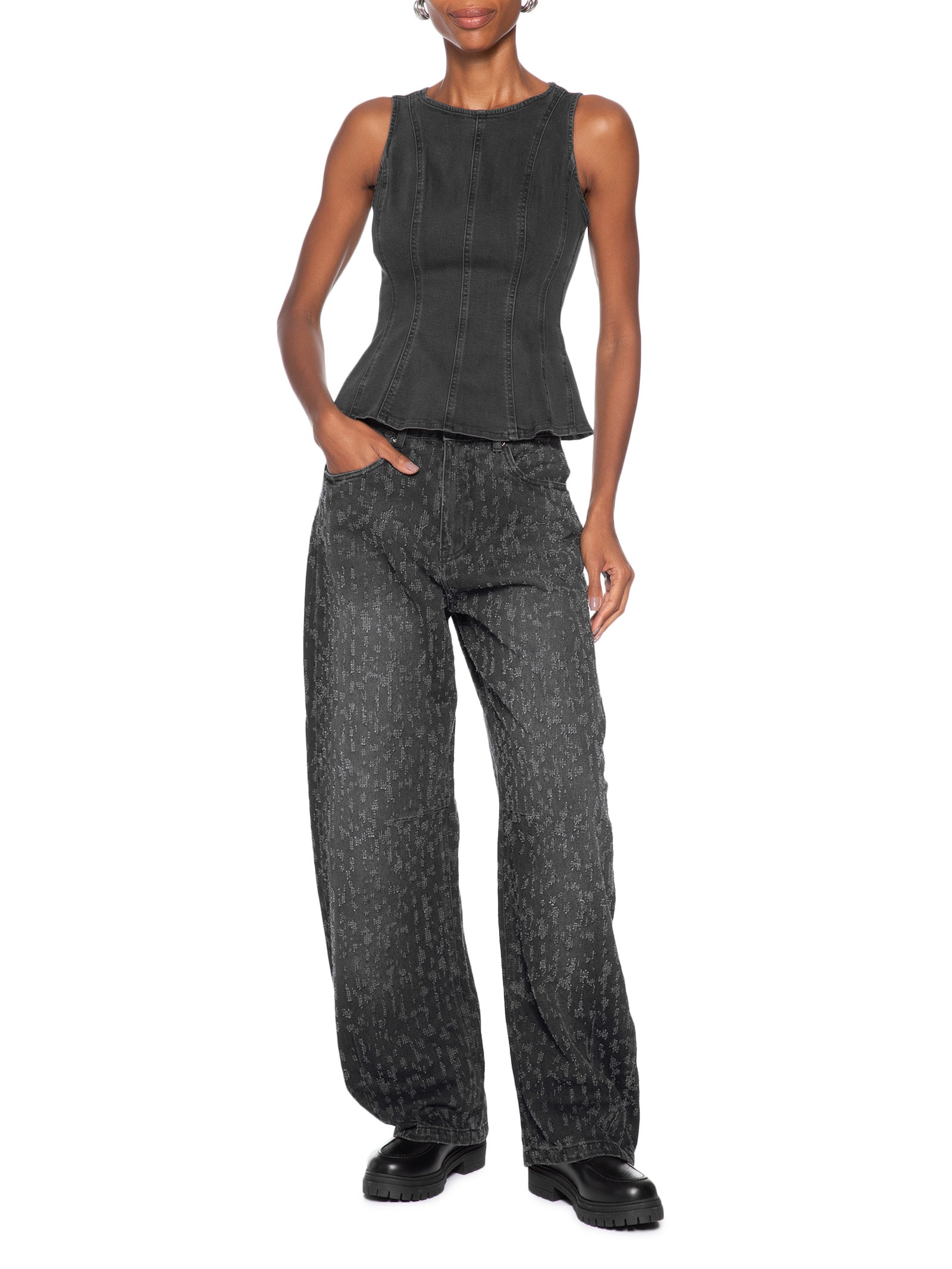 Blusa Feminina Leighton Peplum Preto Levi's