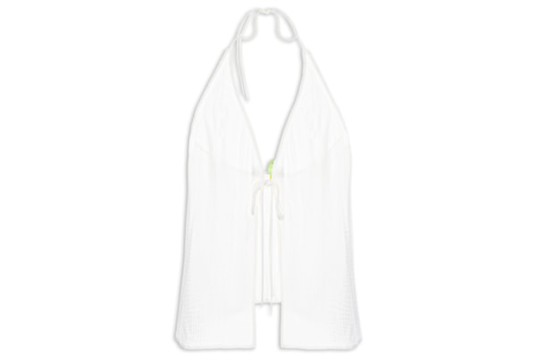 Blusa Feminina Lenço Crinkle – Branco