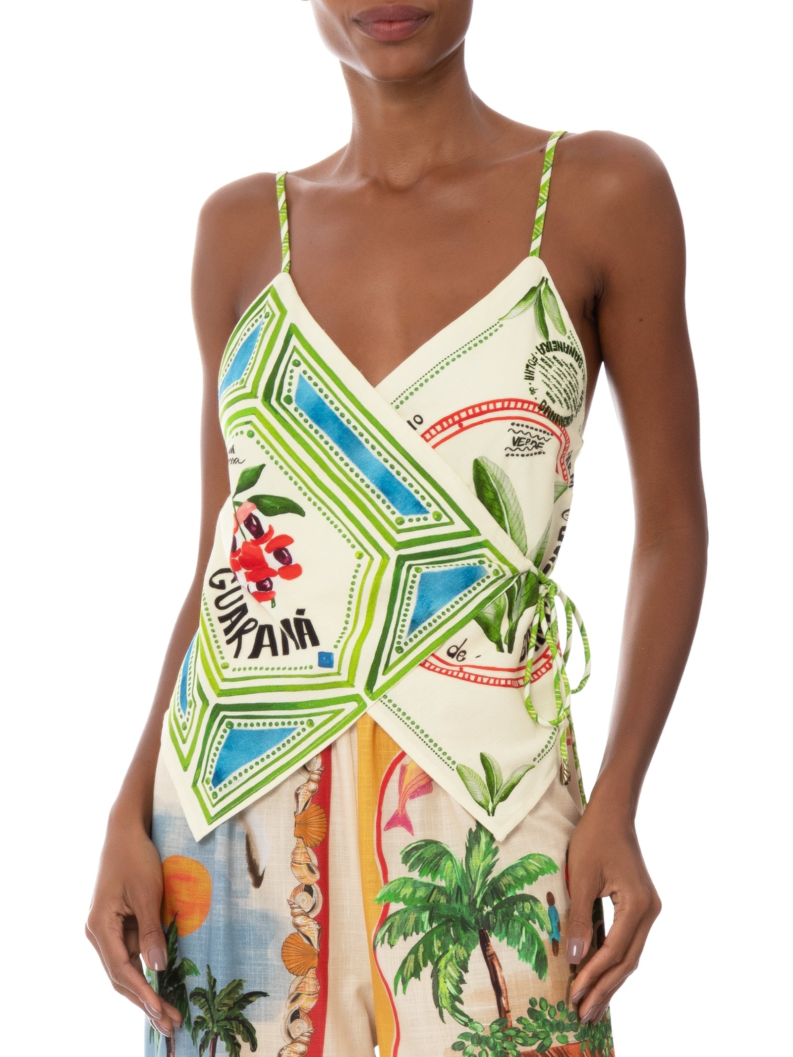 Blusa Feminina Lenço Selo Coisa Nossa Bege Farm