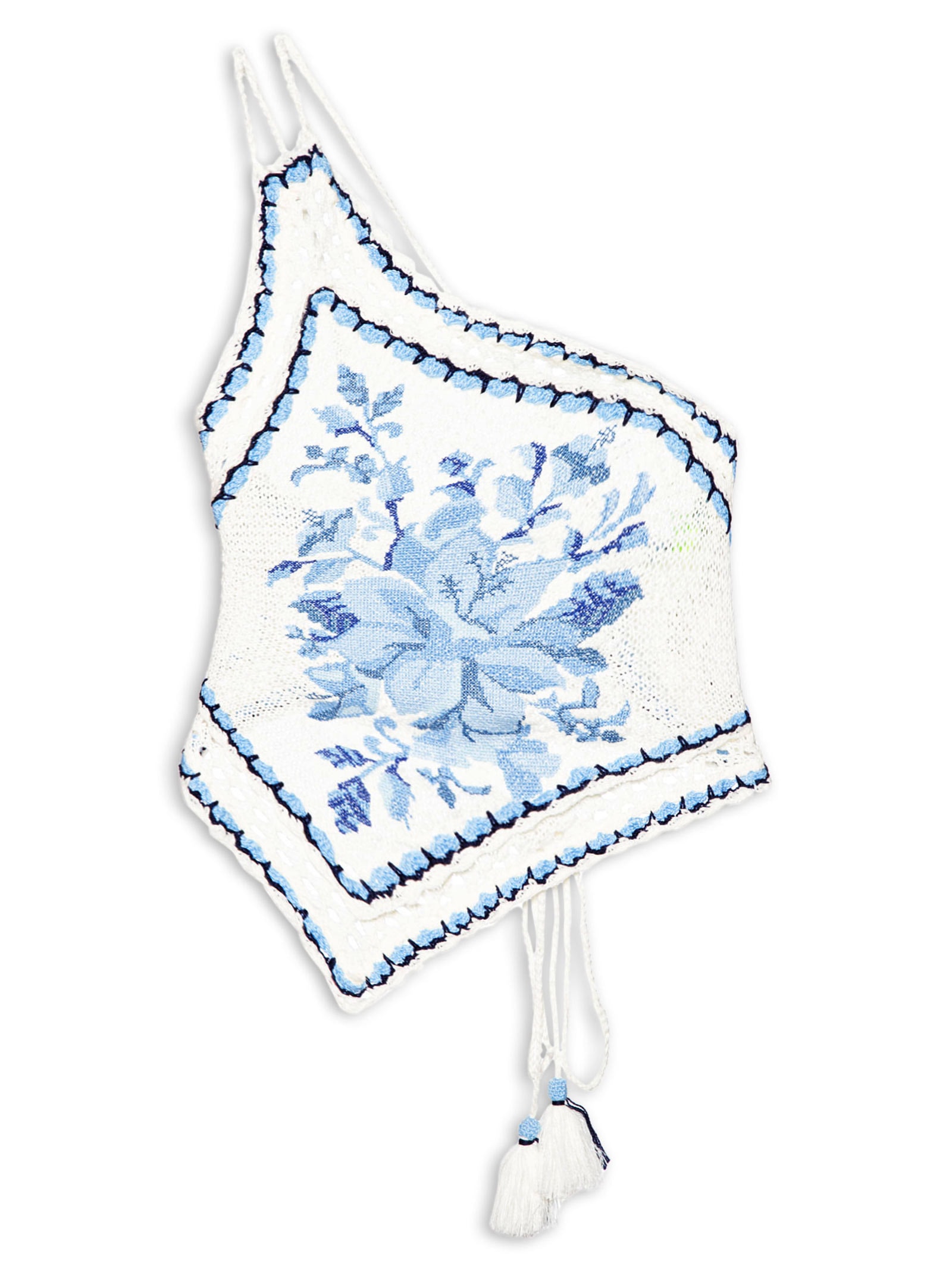 Blusa Feminina Lenço Tricot Mar Branco Farm