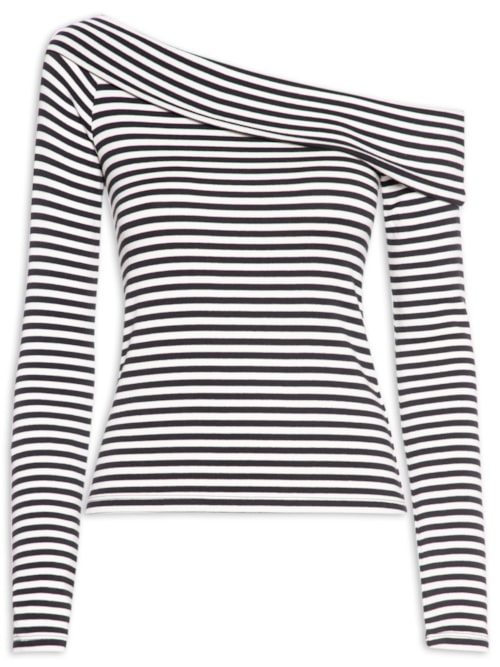 Blusa Feminina Levi's® Clara Rib Off Shoulder LS - Preto