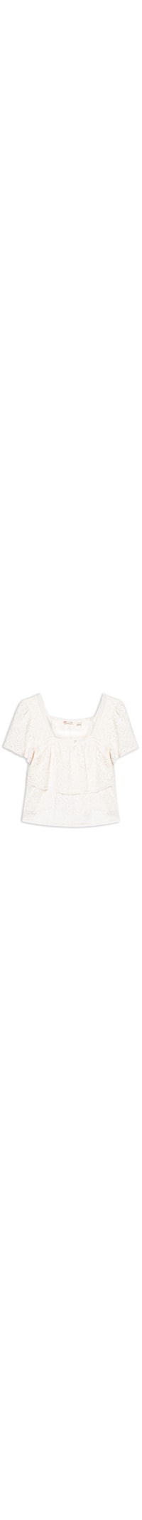 Blusa Feminina Levi's® Dom SS Lace Blouse – Off White