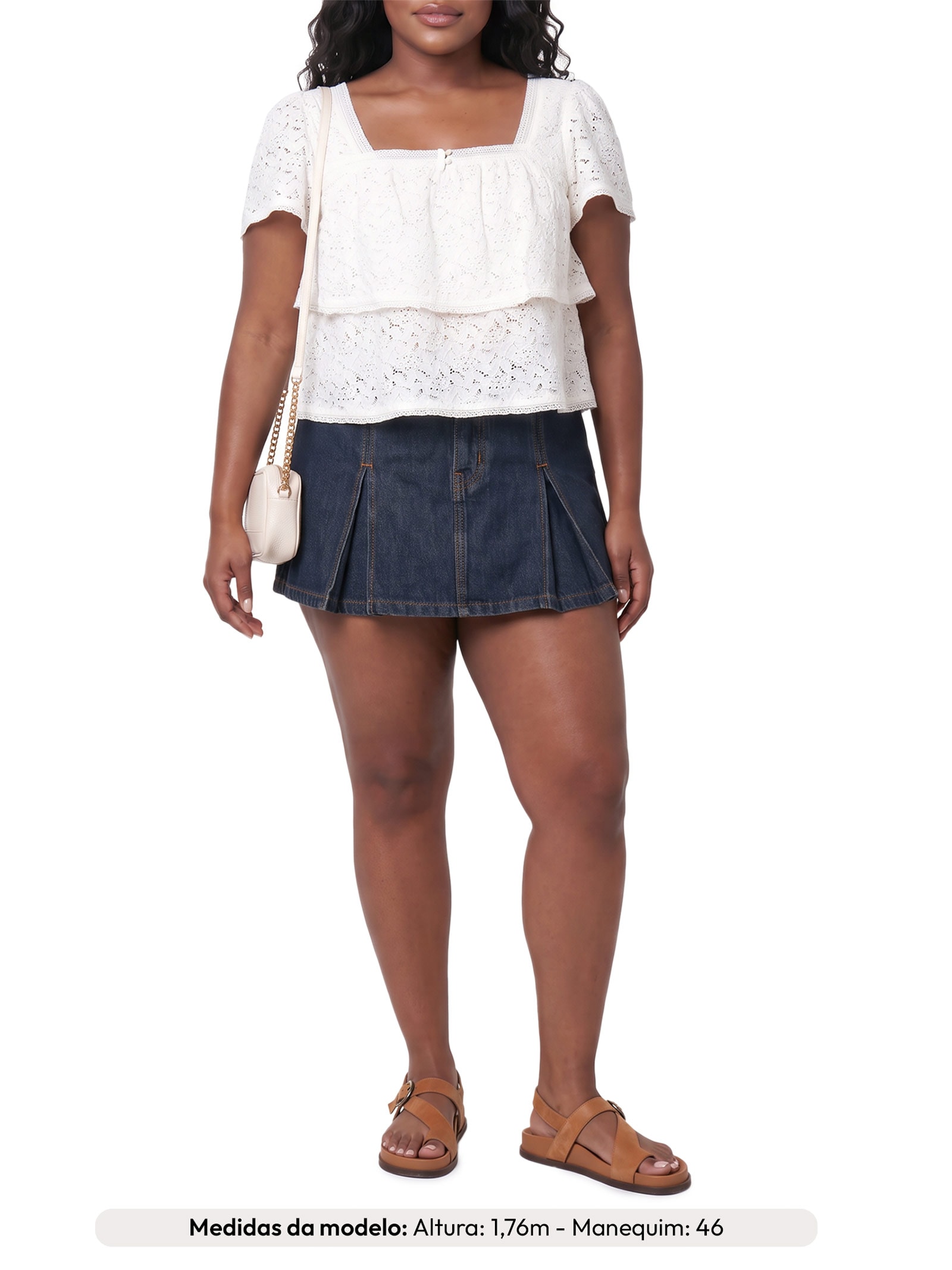 Blusa Feminina Levi's® Dom SS Lace Blouse – Off White Levi's