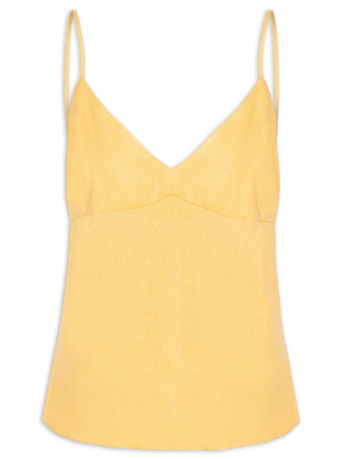 Blusa Feminina Linho Amarração – Amarelo