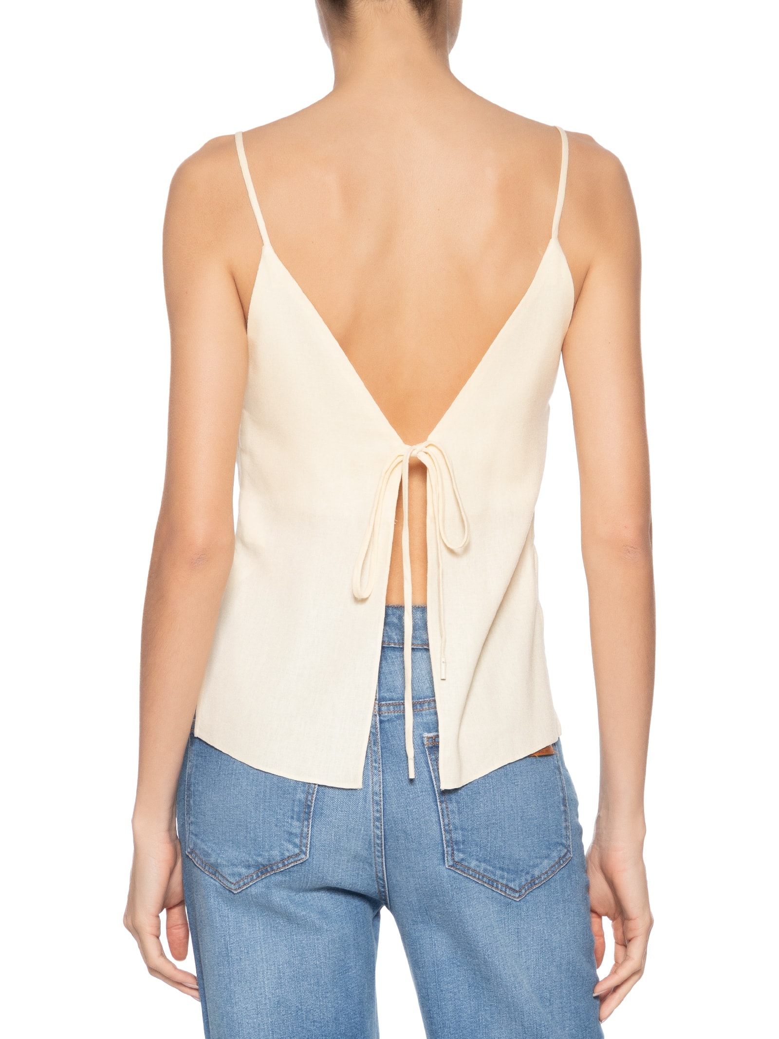 Blusa Feminina Linho Amarração Bege Dress To