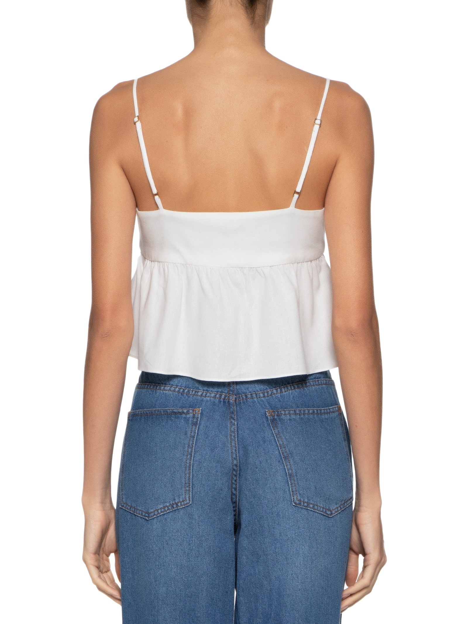 Blusa Feminina Linho Amarração Frente Branco Dress To