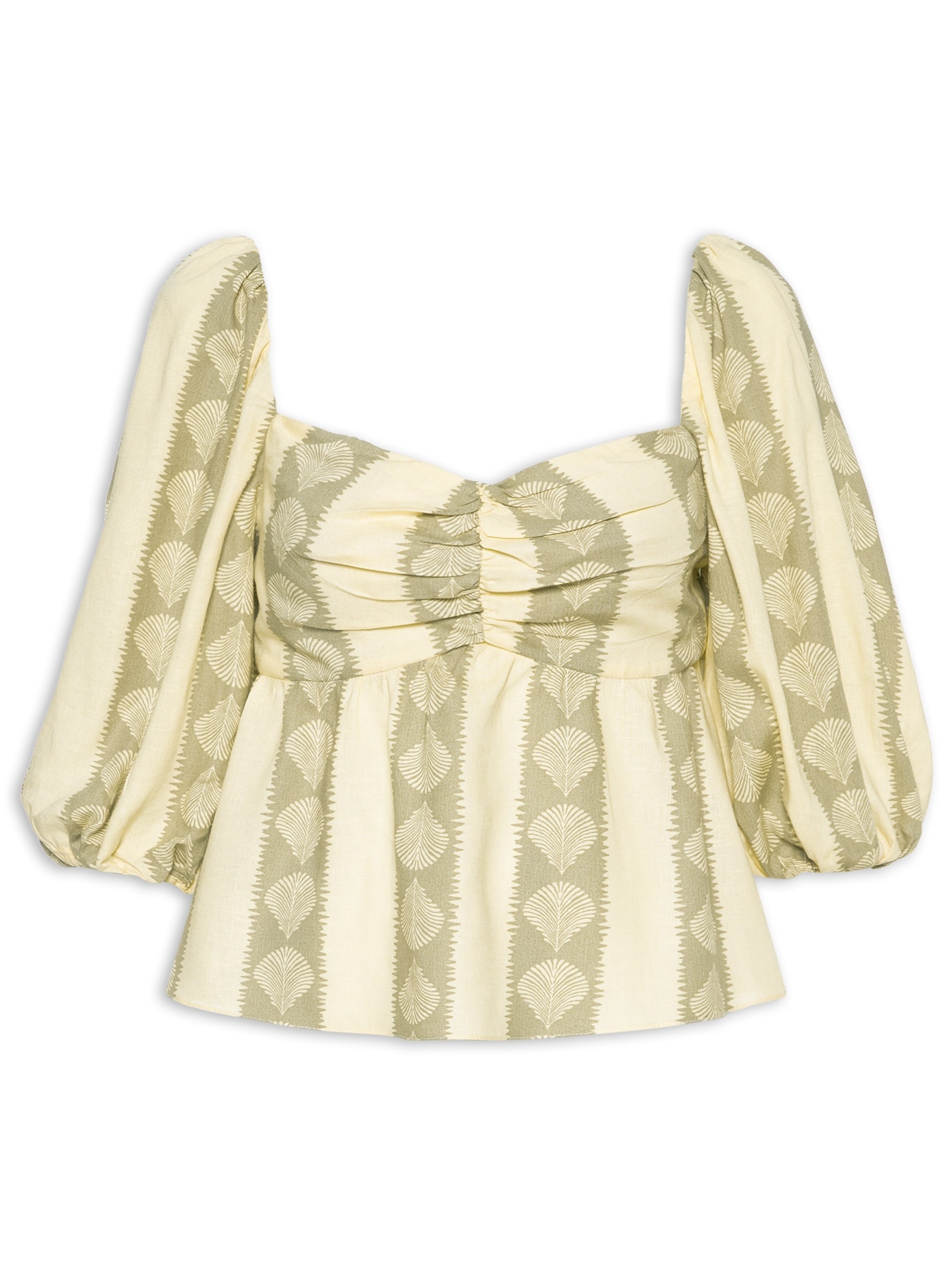 Blusa Feminina Linho Atins Bege Dress To