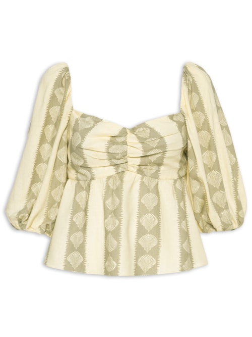 Blusa Feminina Linho Atins – Bege