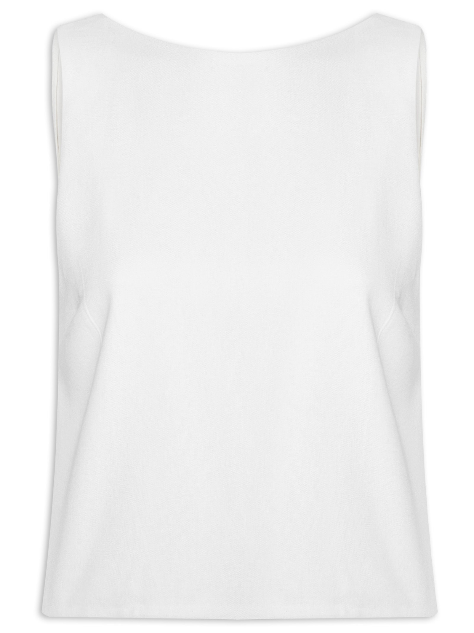Blusa Feminina Linho Costas Torcida Branco  Dress To