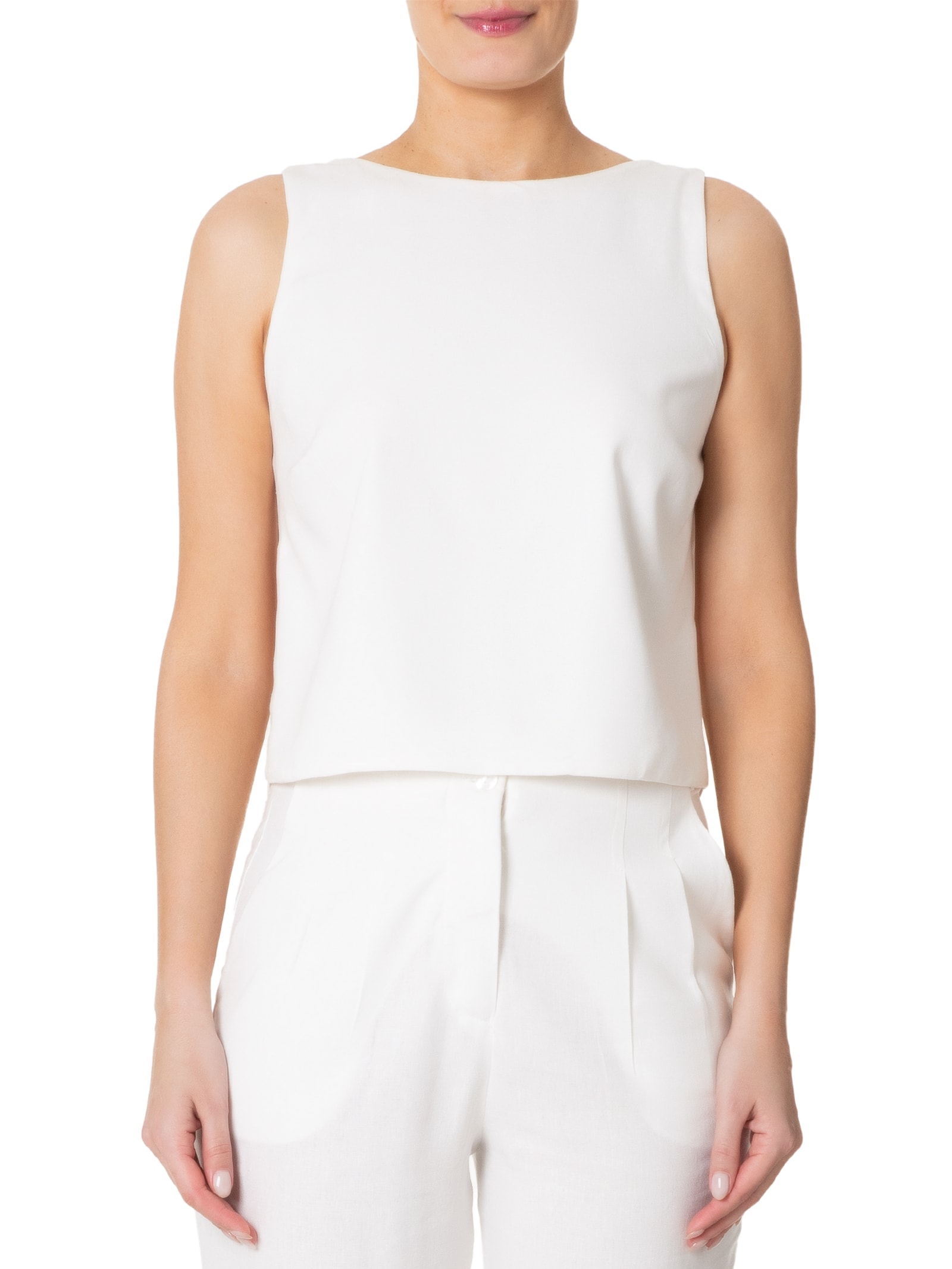 Blusa Feminina Linho Costas Torcida Branco  Dress To