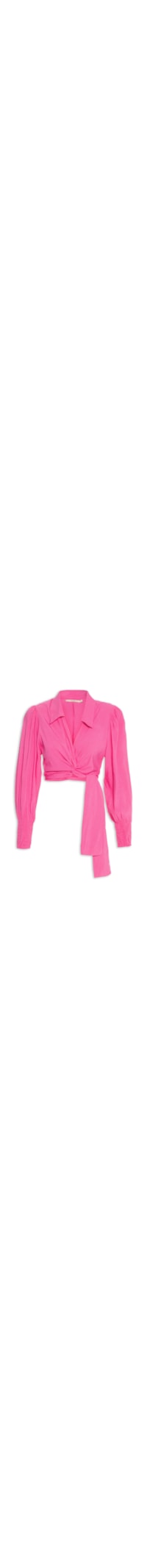 Blusa Feminina Linho Cropped - Rosa