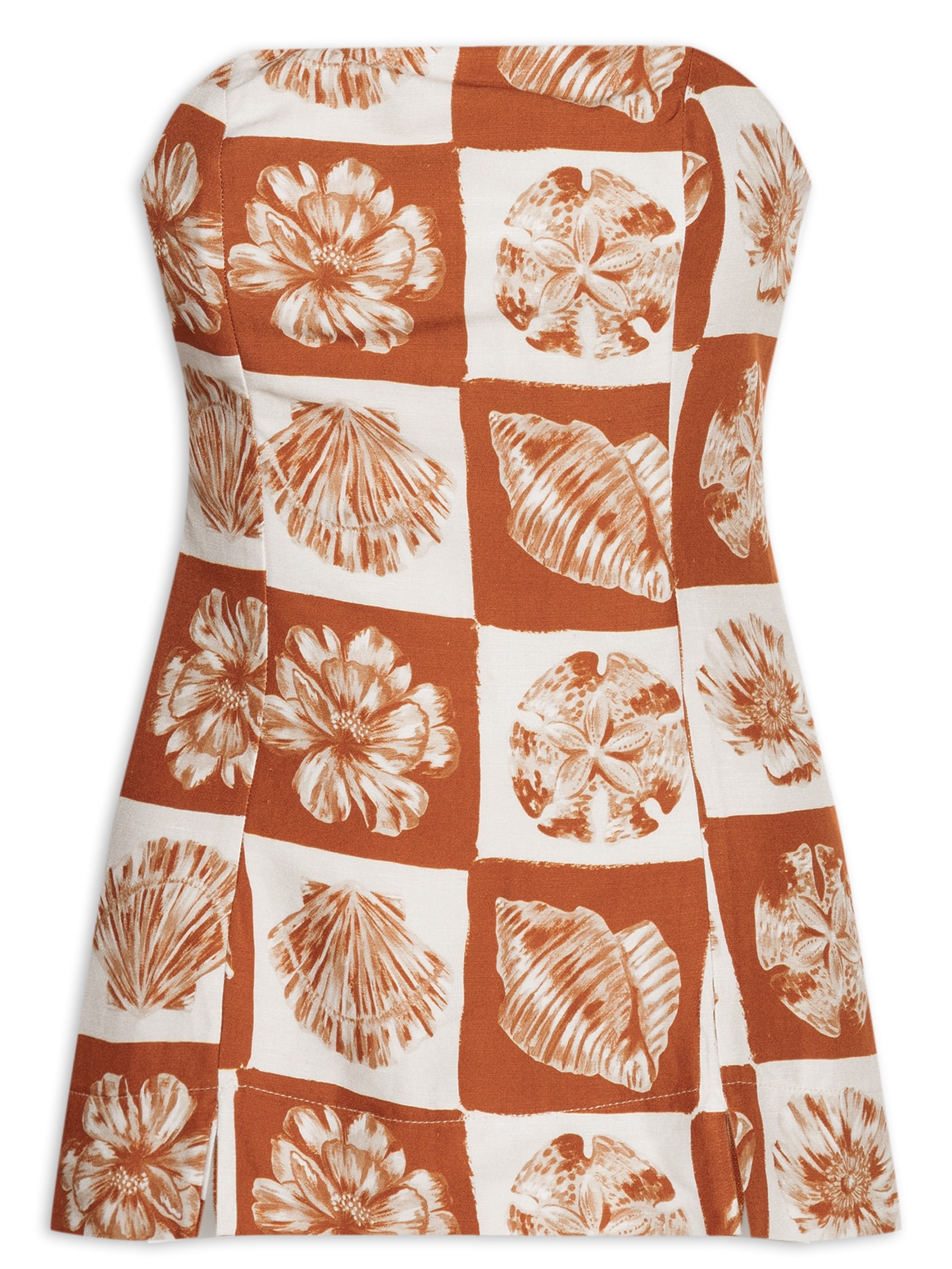 Blusa Feminina Linho Estampada Marrom Colcci