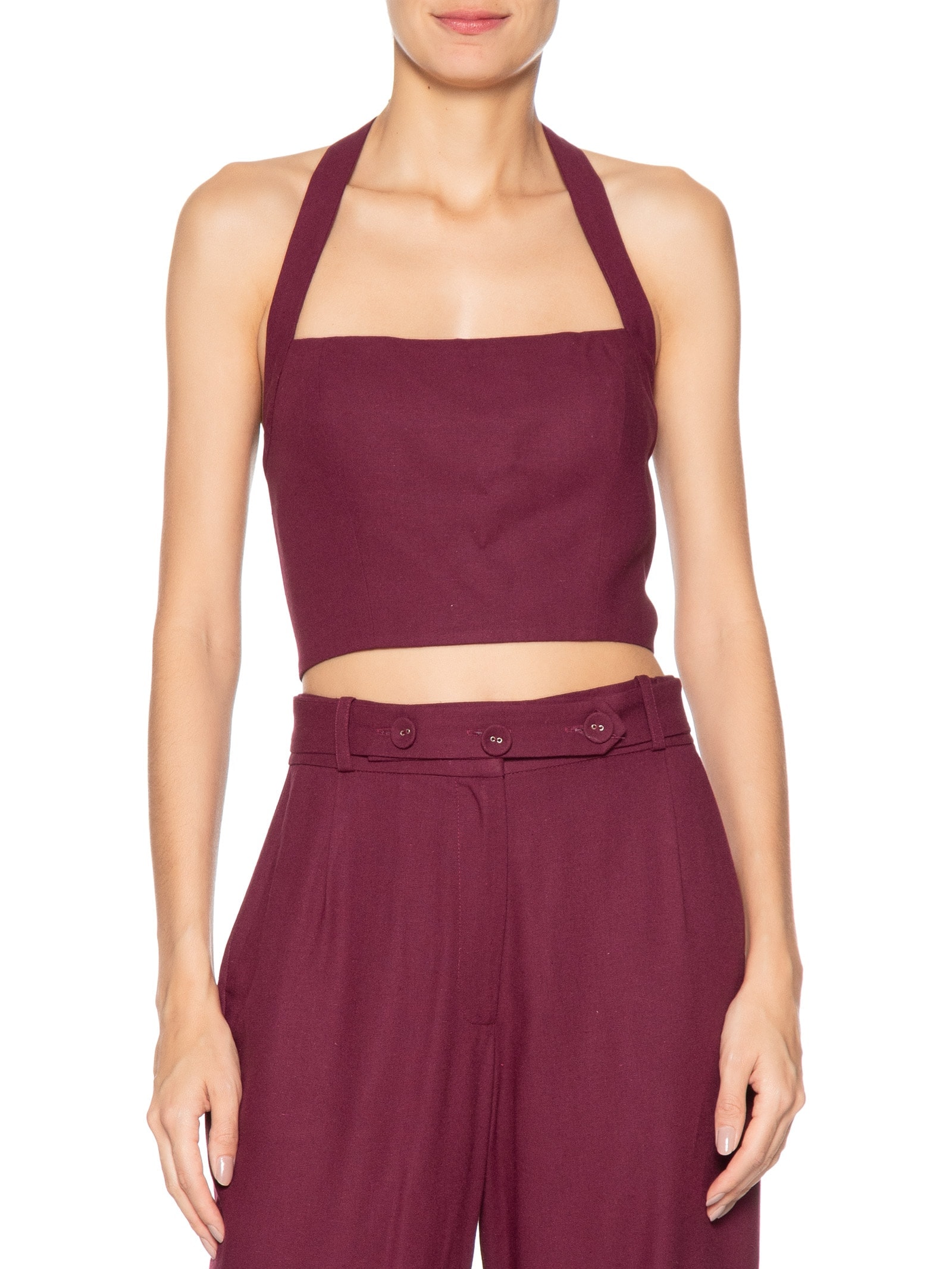 Blusa Feminina Linho Frente Única Vermelho Dress To