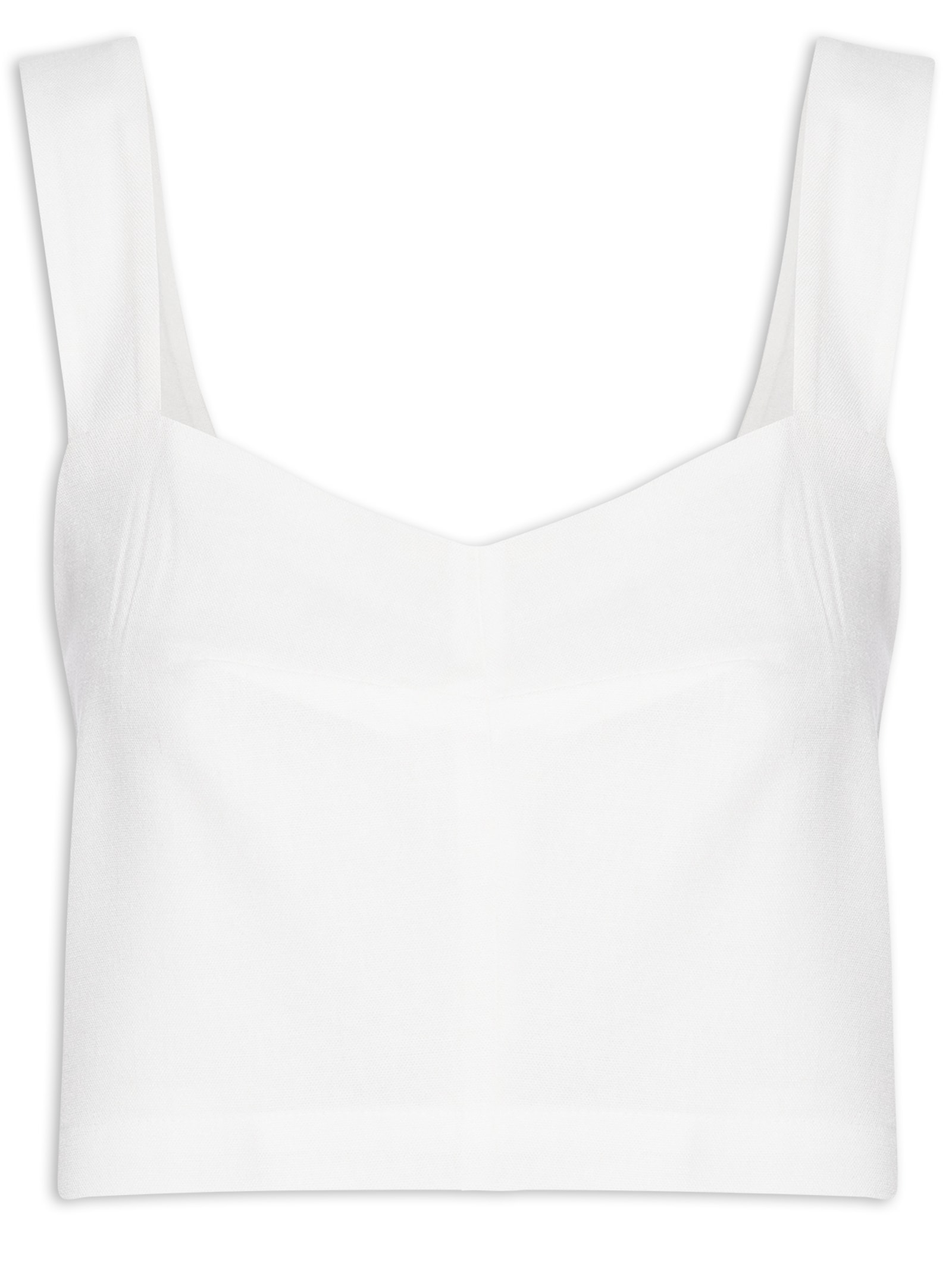 Blusa Feminina Linho Pence Busto Branco Dress To