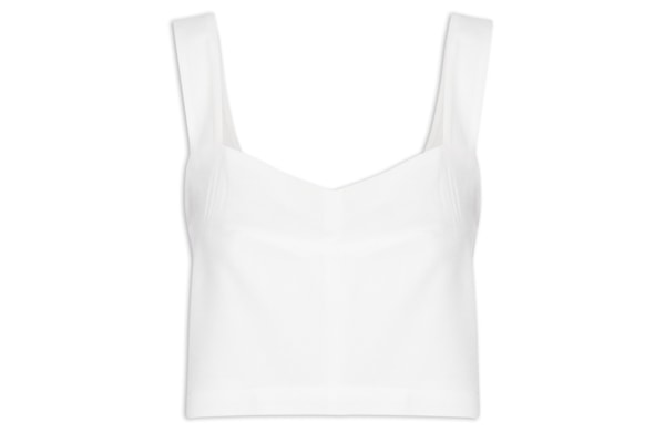 Blusa Feminina Linho Pence Busto - Branco