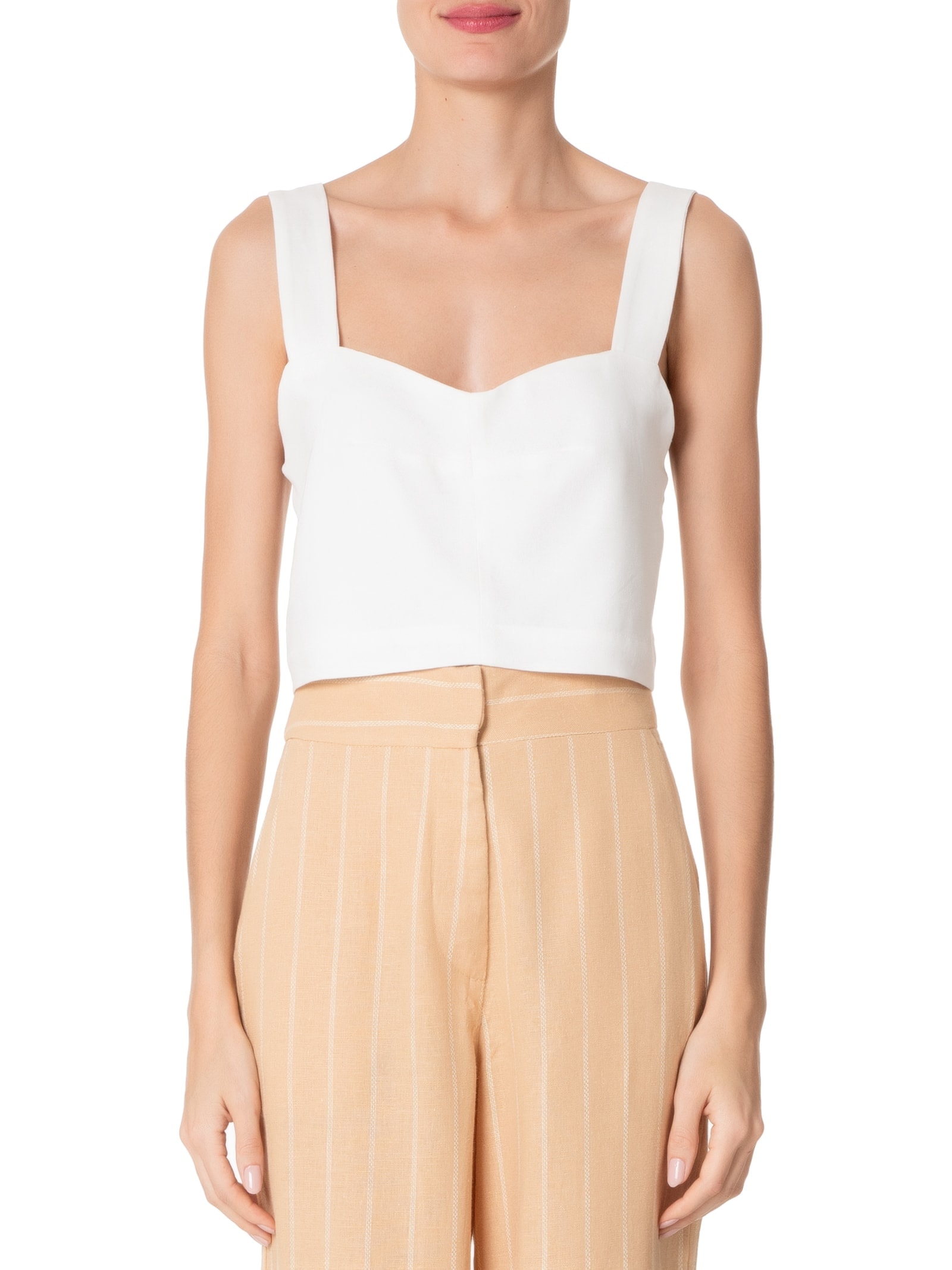 Blusa Feminina Linho Pence Busto Branco Dress To