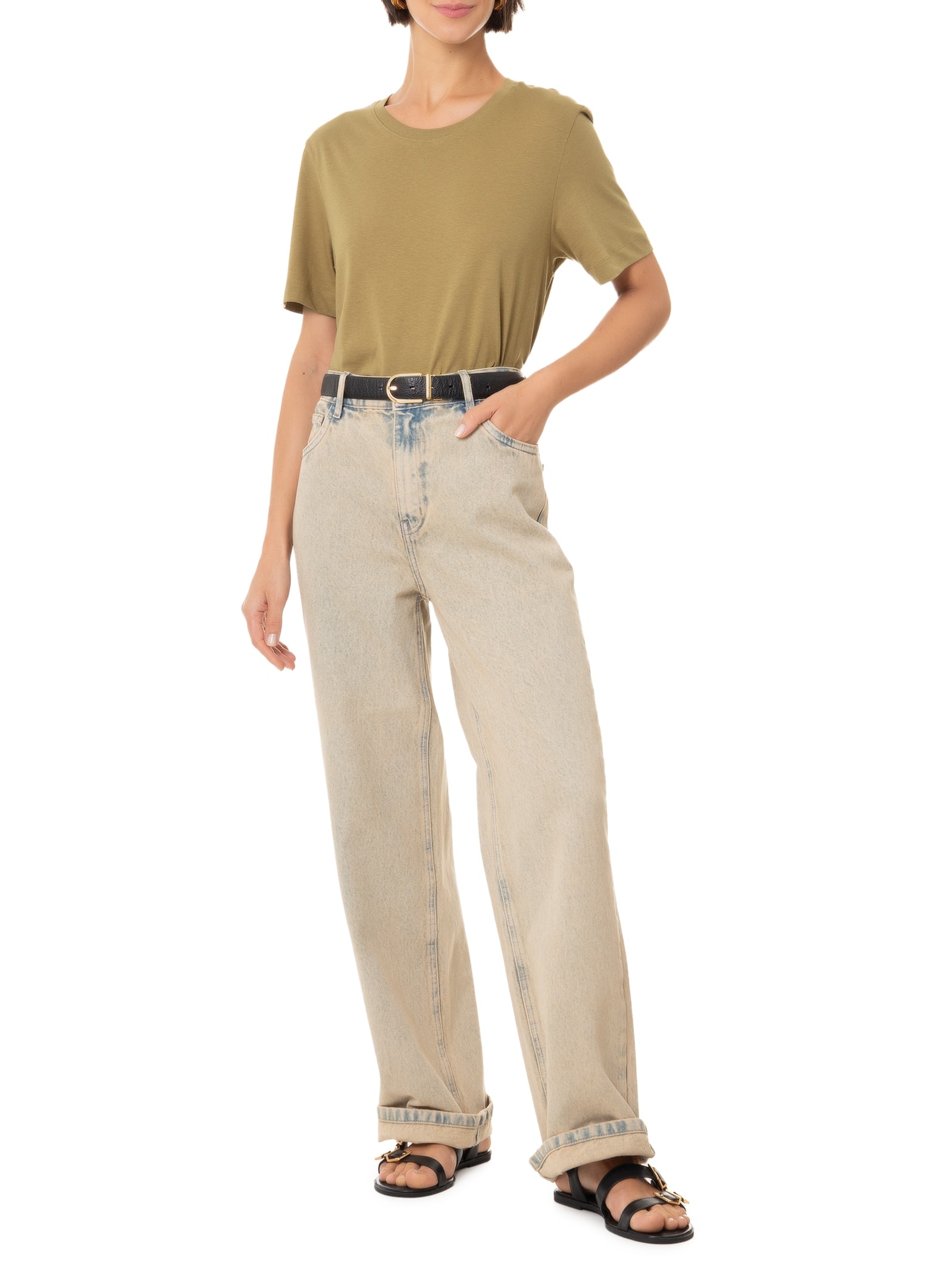Blusa Feminina Lisa Bege Hering