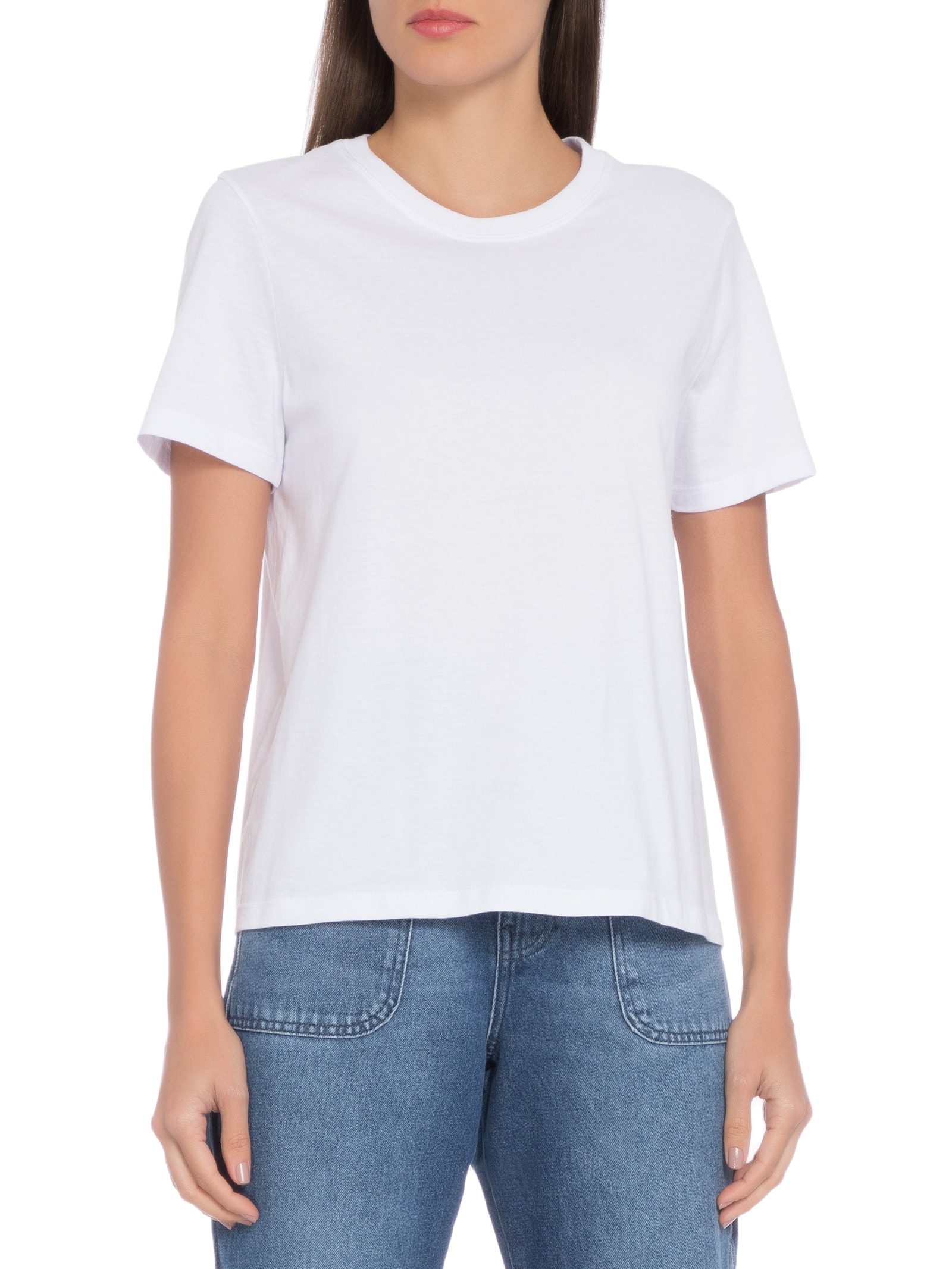 Blusa Feminina Lisa Manga Curta Branco Hering