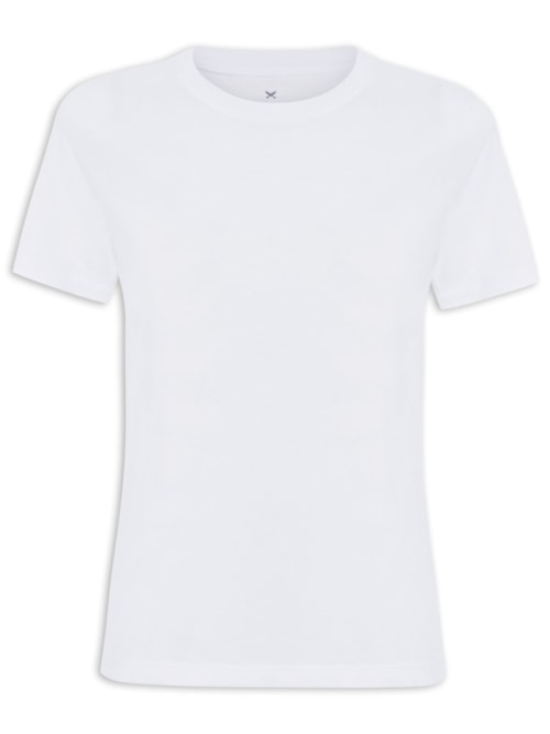 Blusa Feminina Lisa Manga Curta – Branco