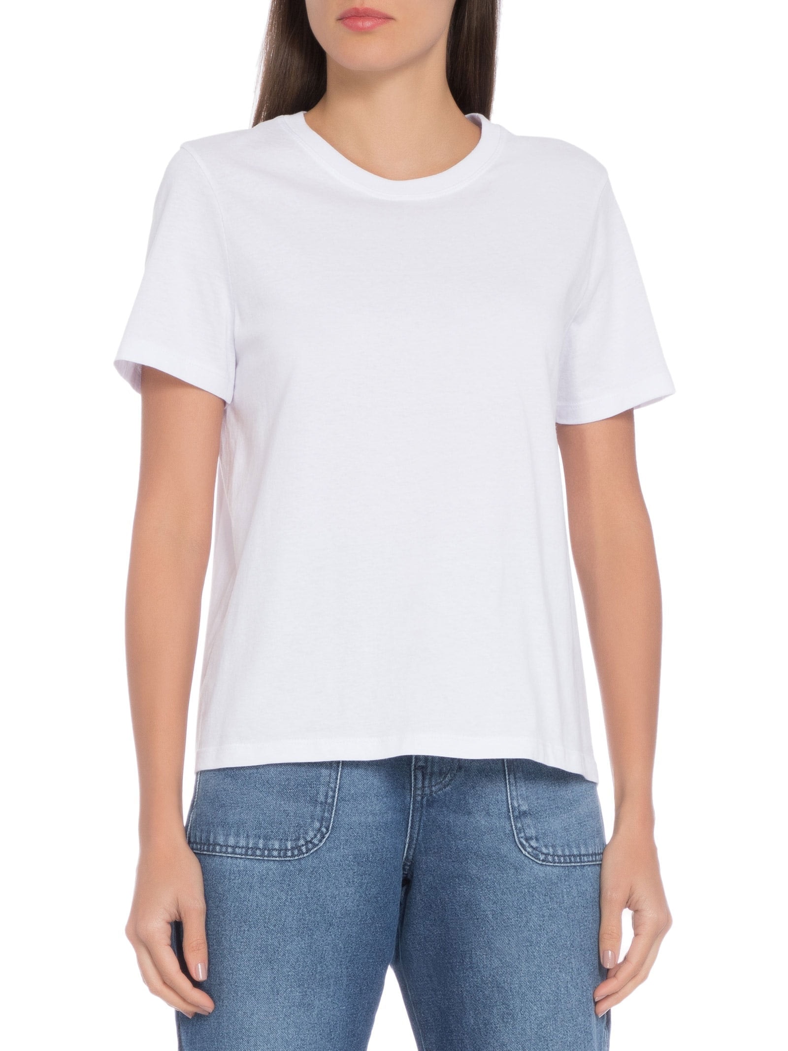 Blusa Feminina Lisa Manga Curta Branco Hering