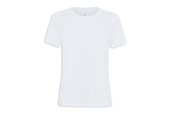 Blusa Feminina Lisa Manga Curta - Branco
