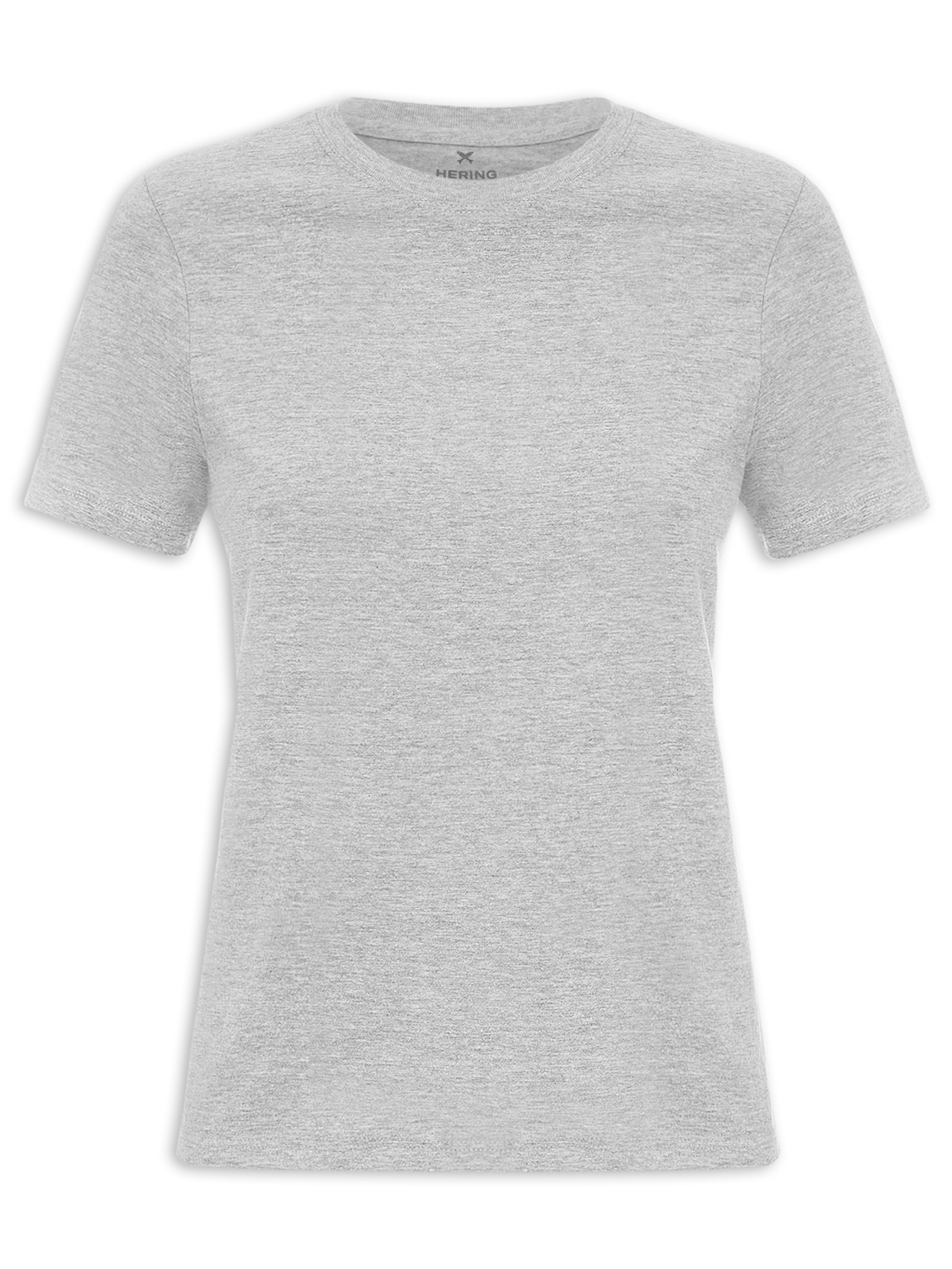 Blusa Feminina Lisa Manga Curta Cinza Hering