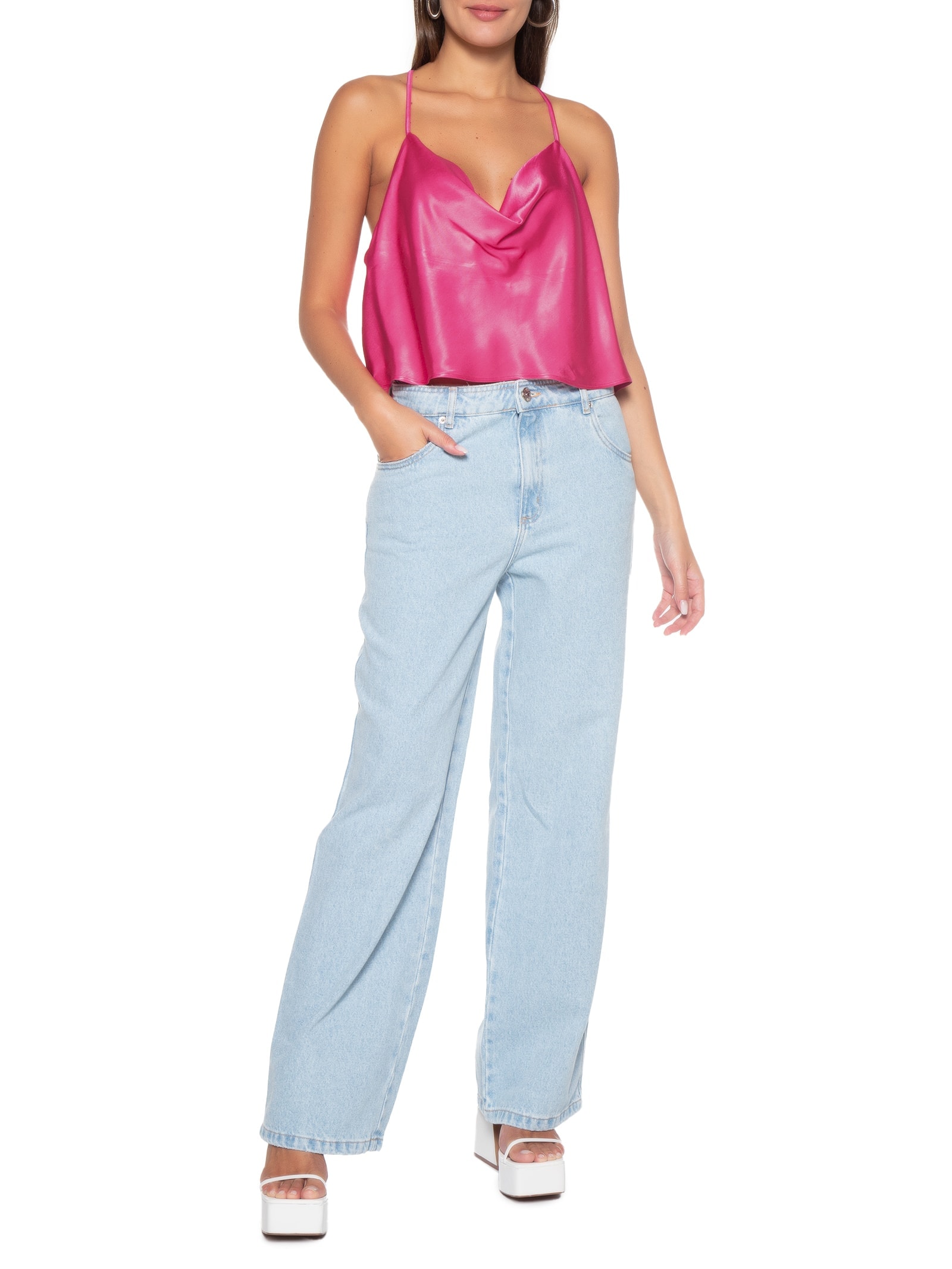 Blusa Feminina Lisa Rosa Forum