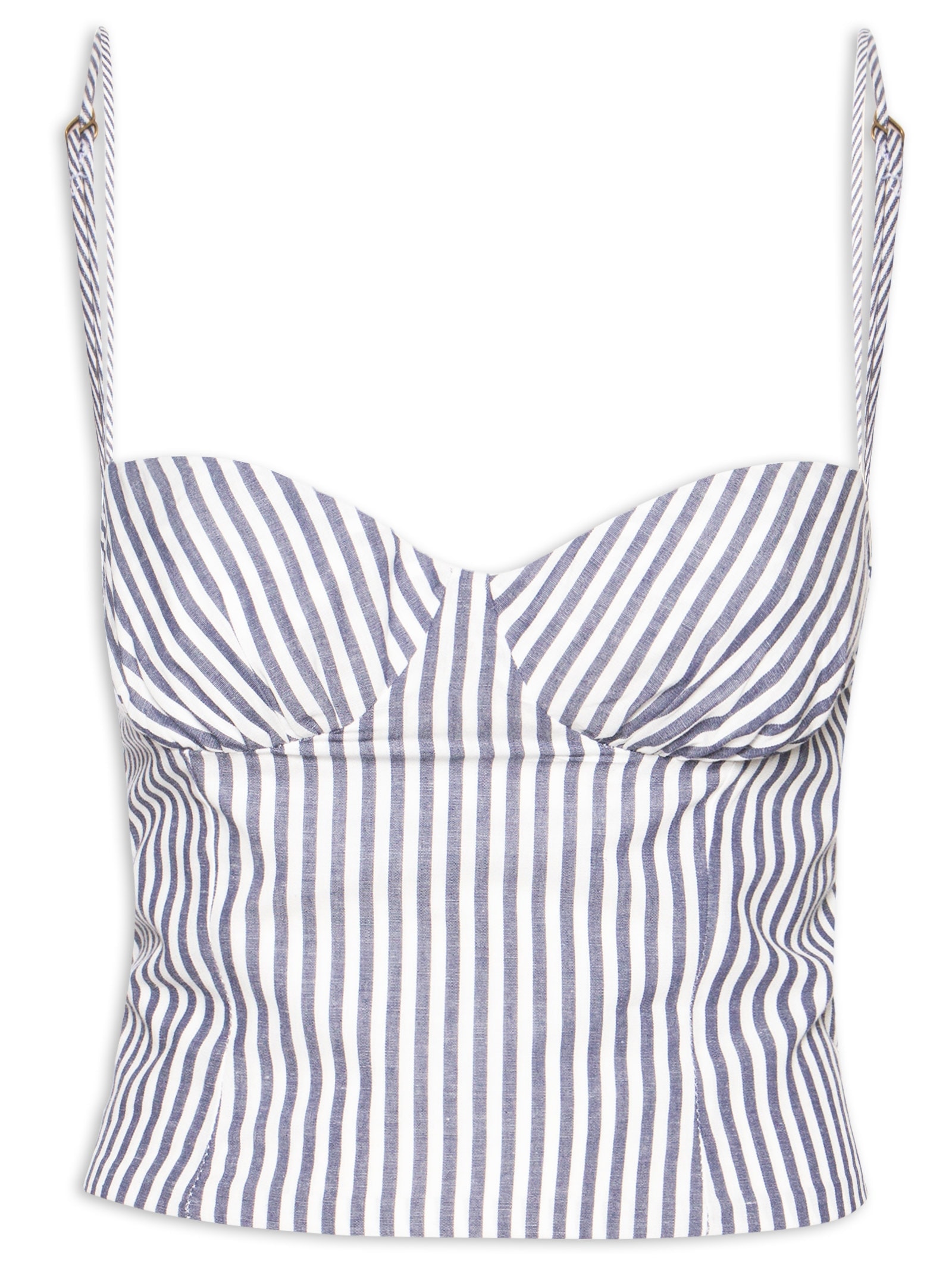 Blusa Feminina Listra Palmas Azul Farm