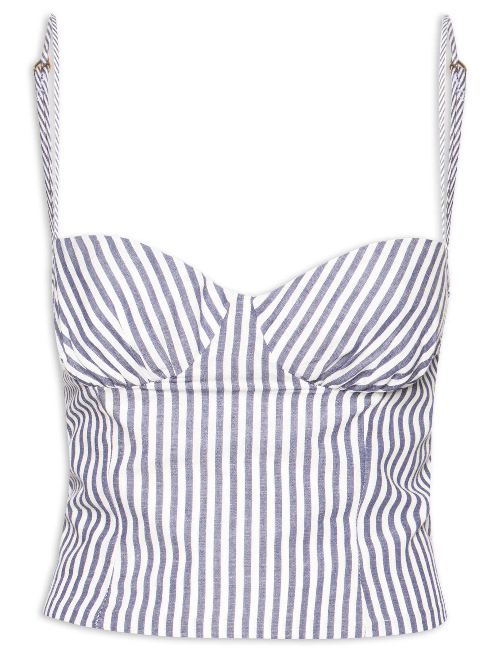 Blusa Feminina Listra Palmas Azul Farm