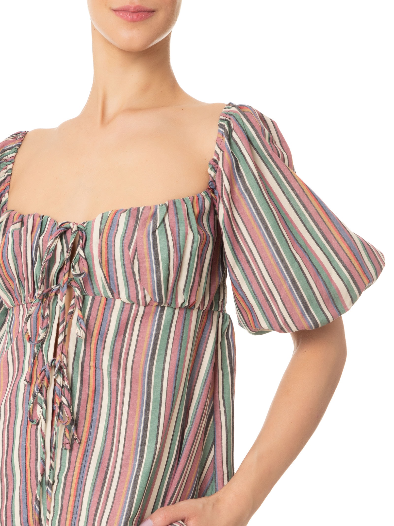 Blusa Feminina Listra Pipa Rosa Farm