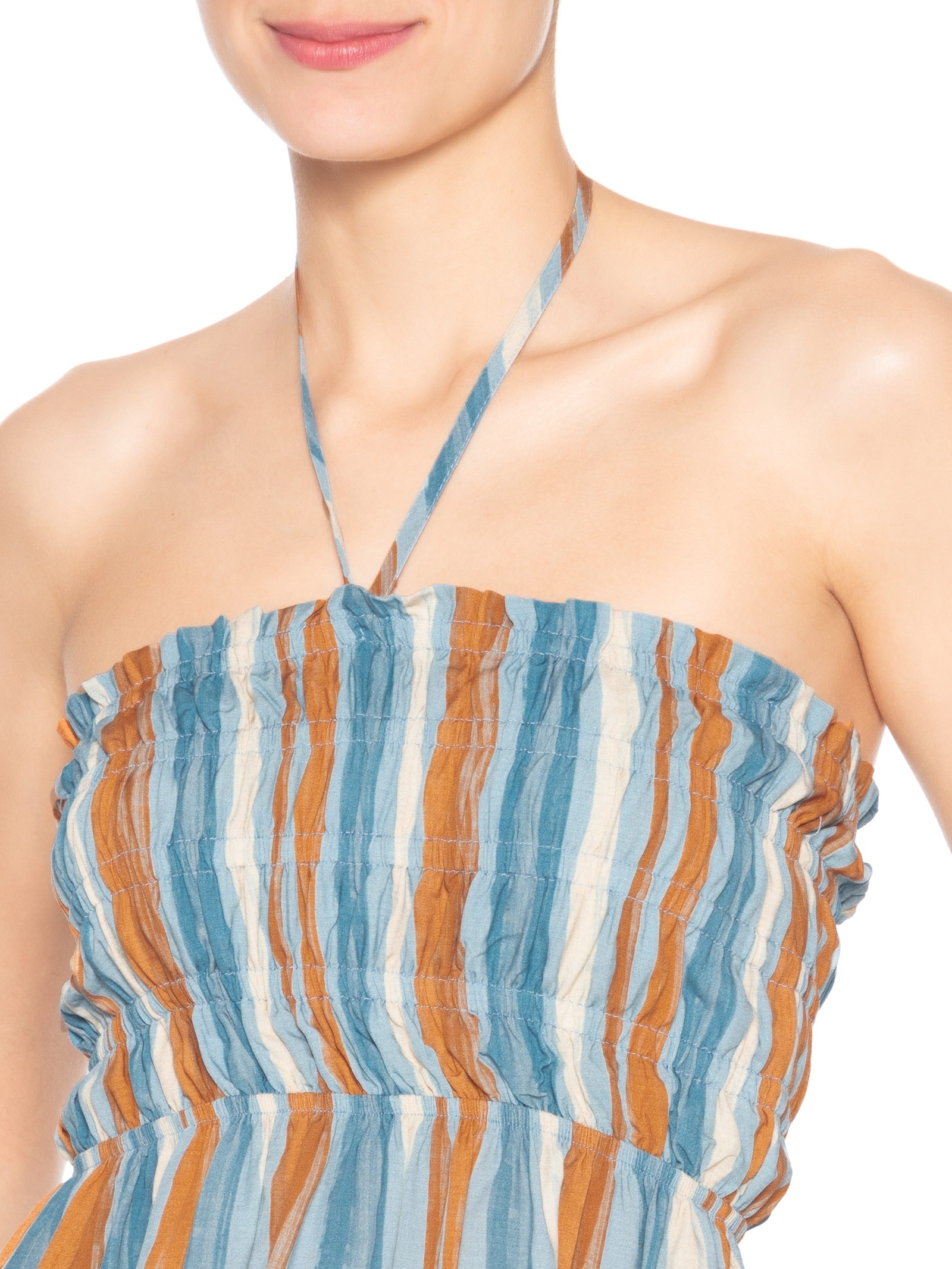 Blusa Feminina Listrada Azul Market 33