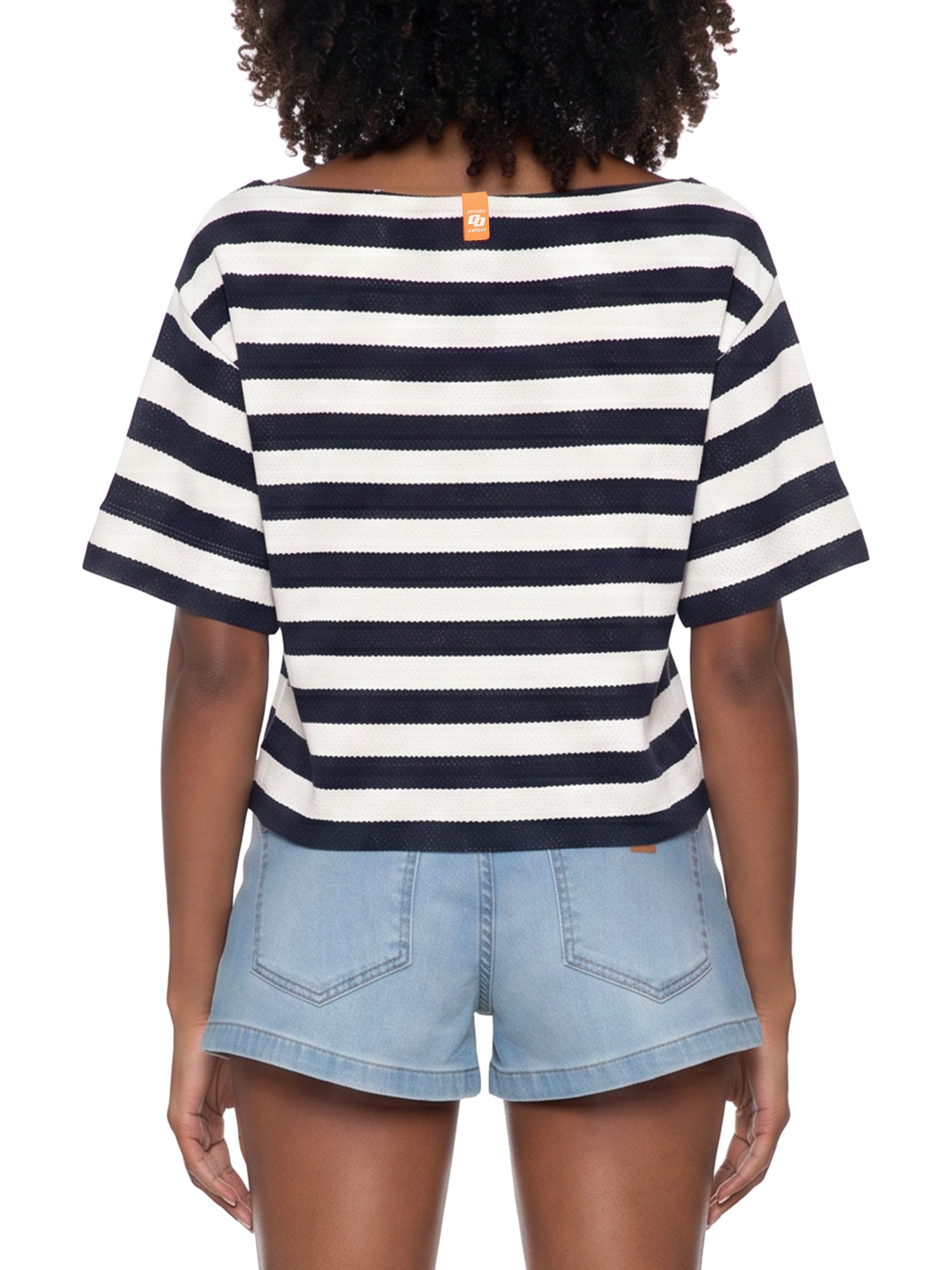 Blusa Feminina Listrada Azul Colcci