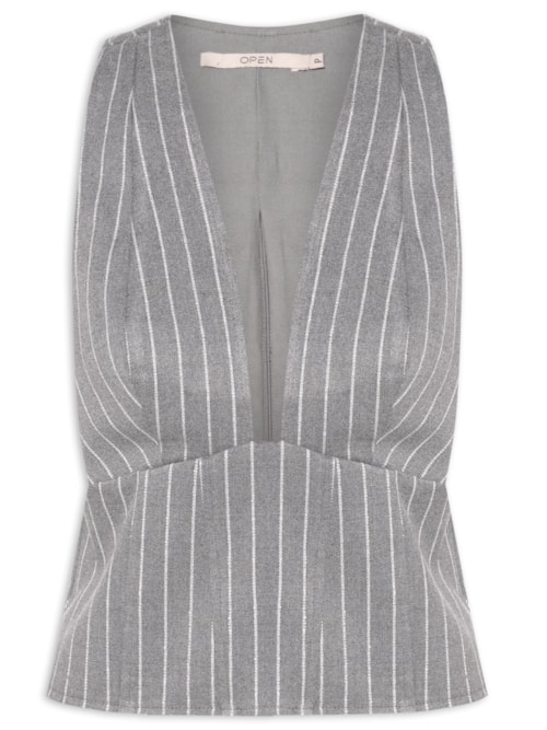 Blusa Feminina Listrada – Cinza
