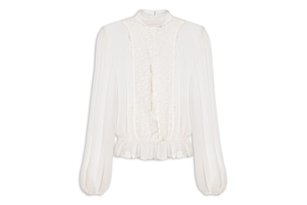 Blusa Feminina Liva Com Renda - Branco