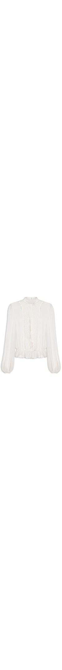 Blusa Feminina Liva Com Renda - Branco