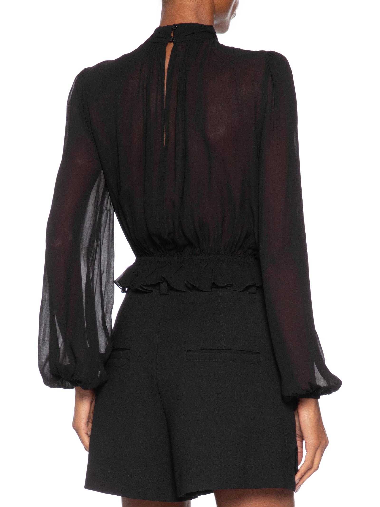 Blusa Feminina Livia Com Renda Preto Animale